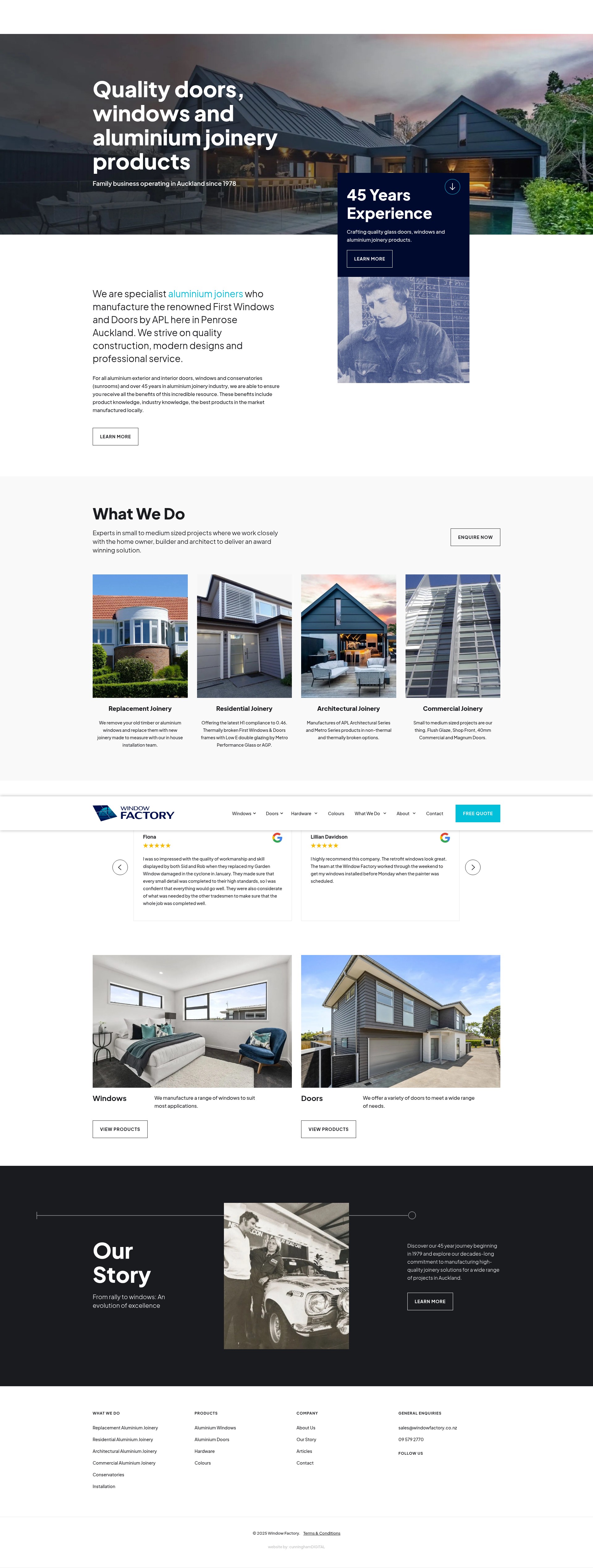 Screenshot of windowfactory.co.nz