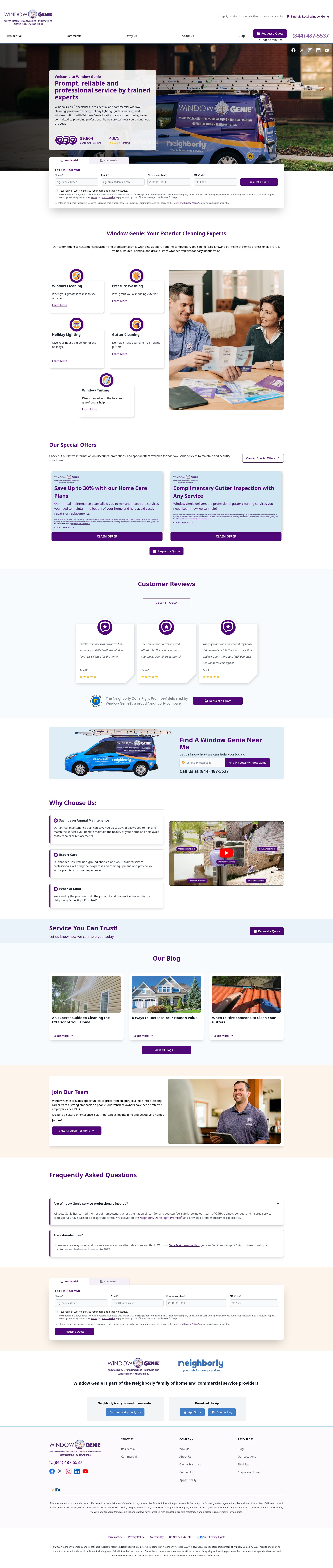 Screenshot of windowgenie.com