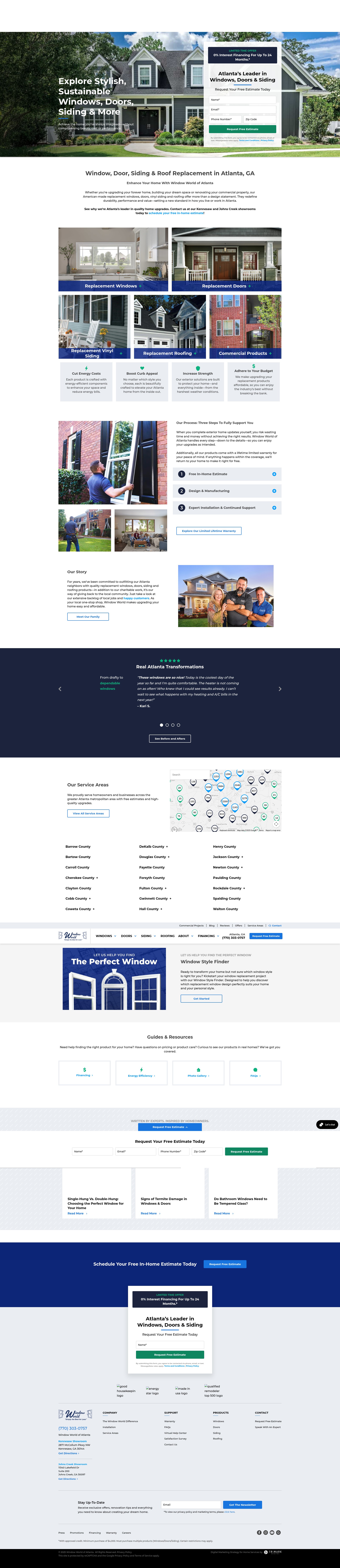 Screenshot of windowworldatlanta.com