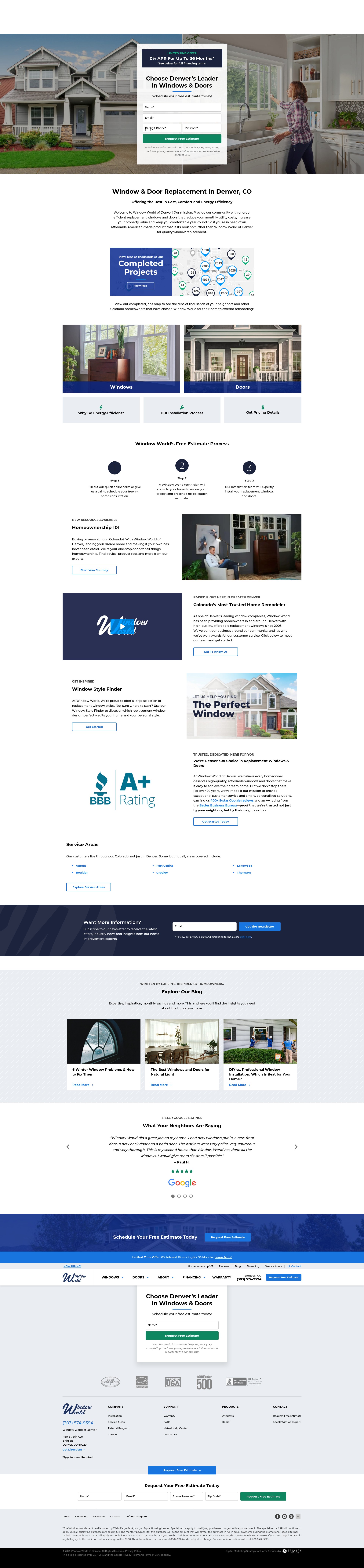 Screenshot of windowworldcolorado.com