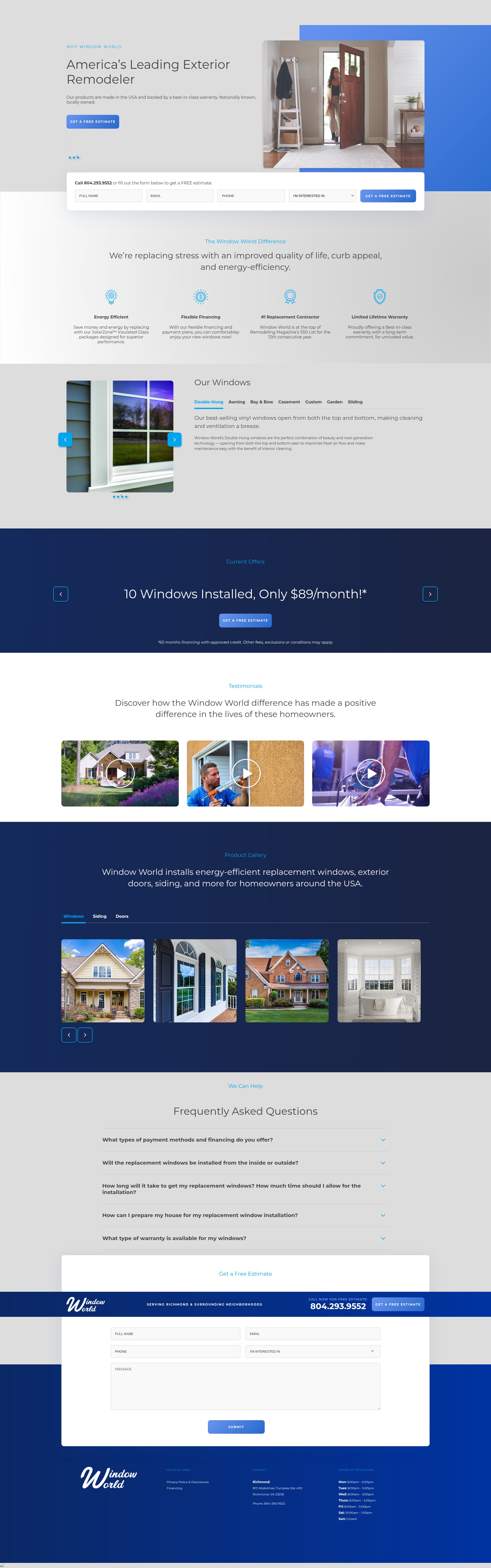 Screenshot of windowworldrva.com