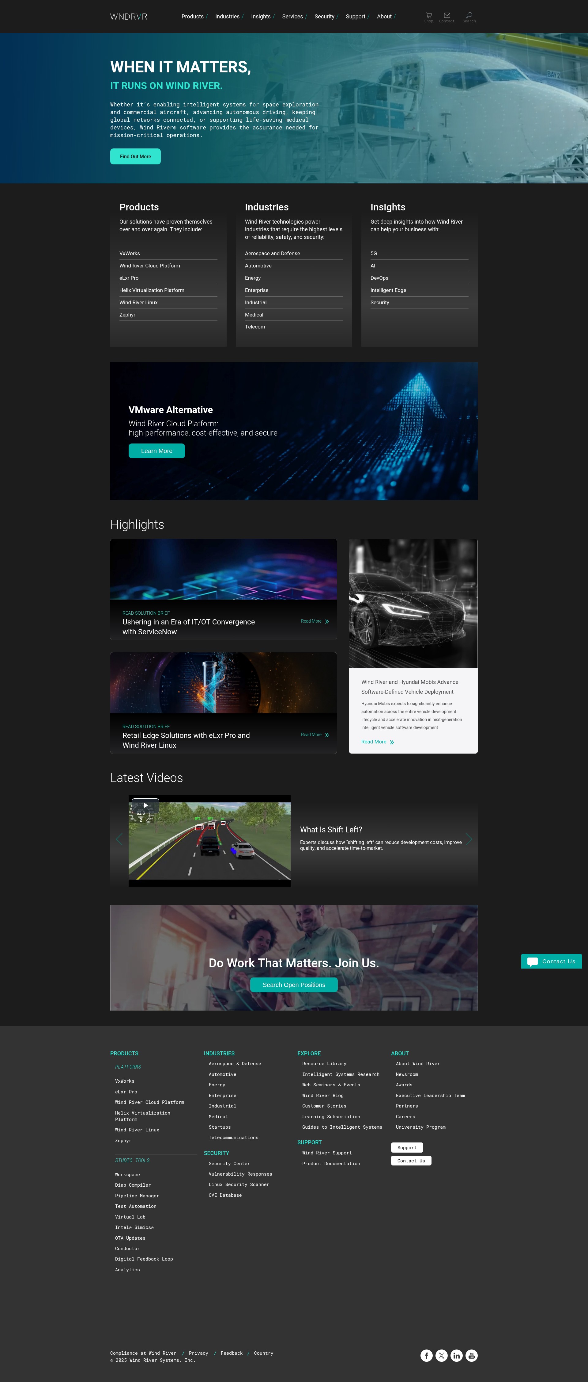Screenshot of windriver.com