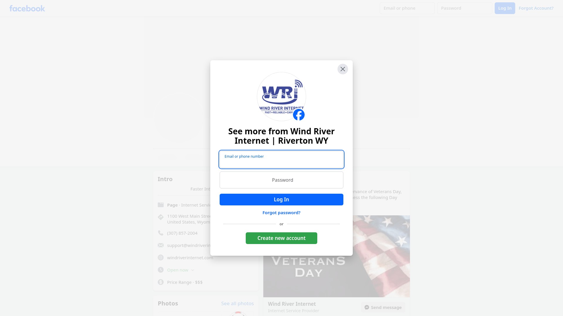 Screenshot of windriverinternet.com