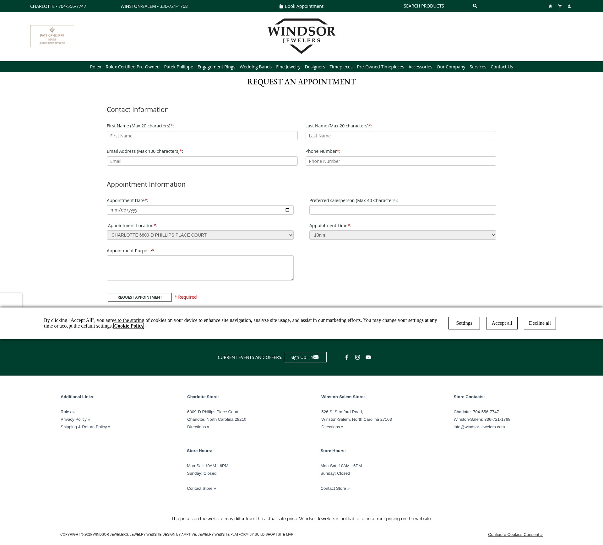 Screenshot of windsor-jewelers.com