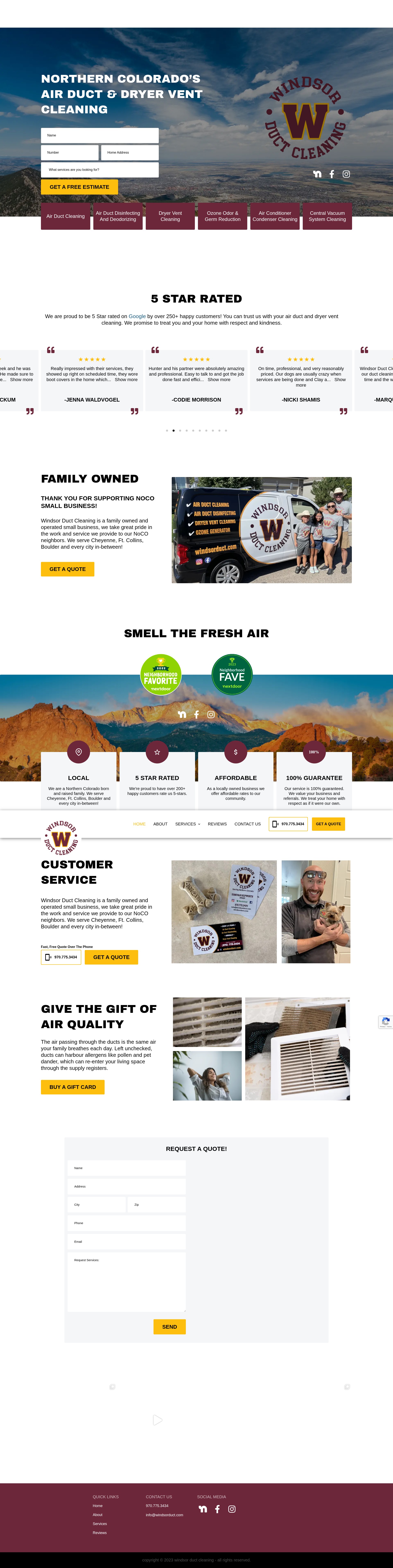 Screenshot of windsorduct.com