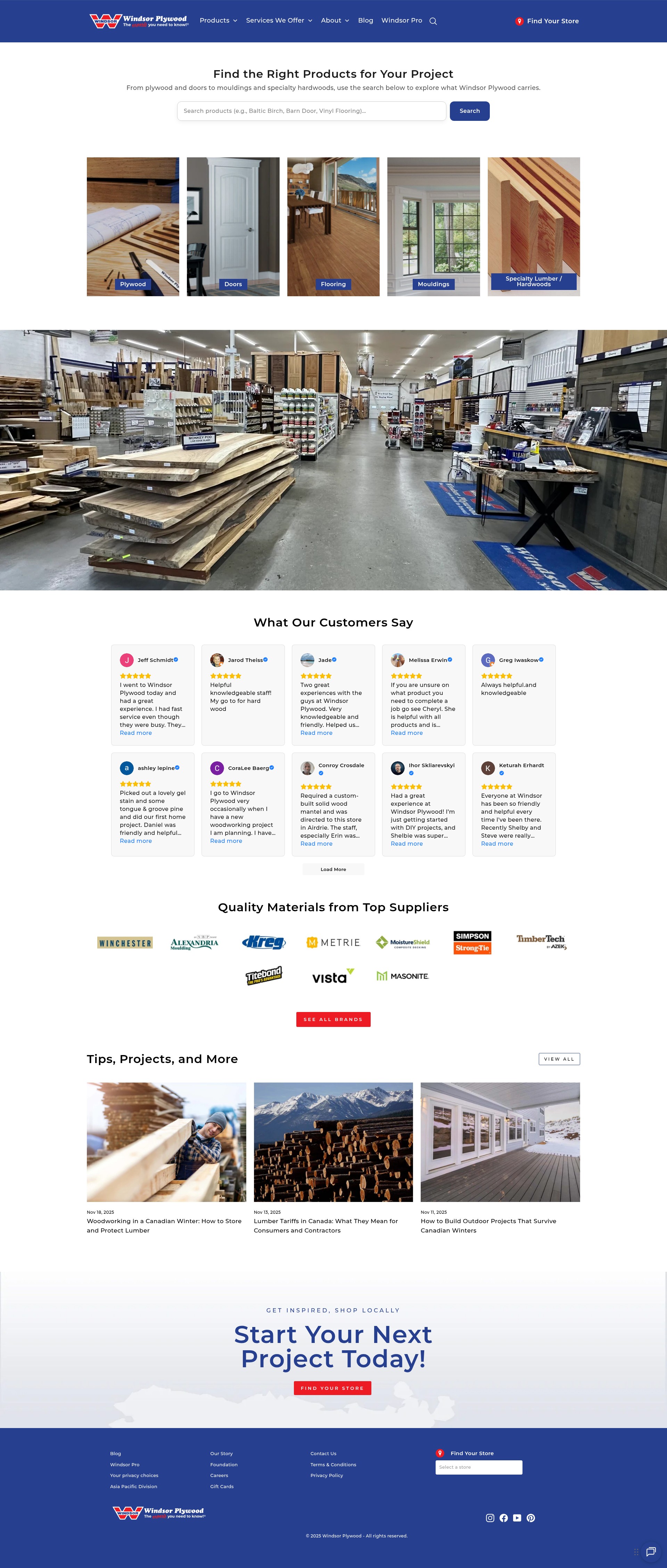 Screenshot of windsorplywood.ca