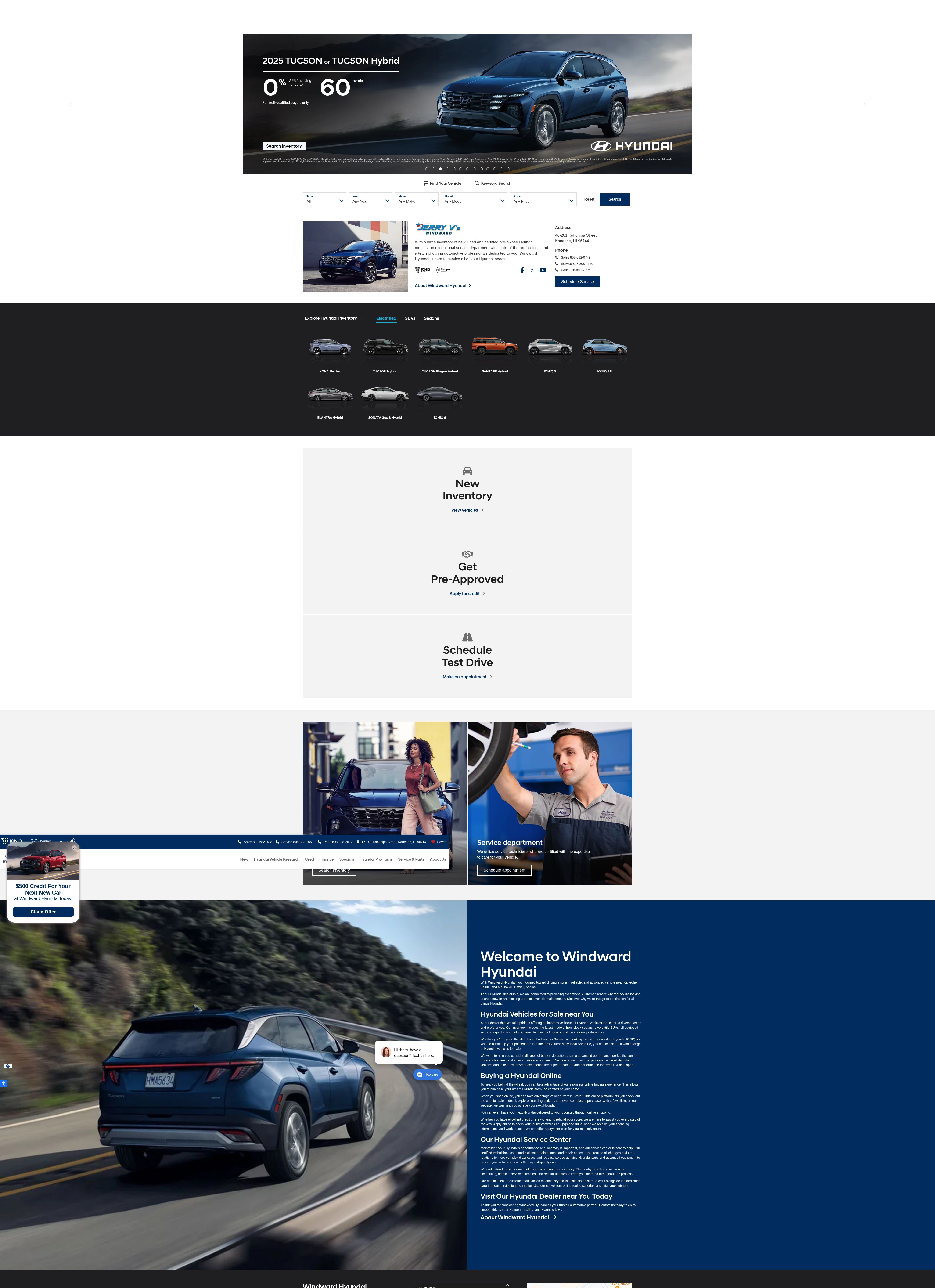 Screenshot of windwardhyundai.com
