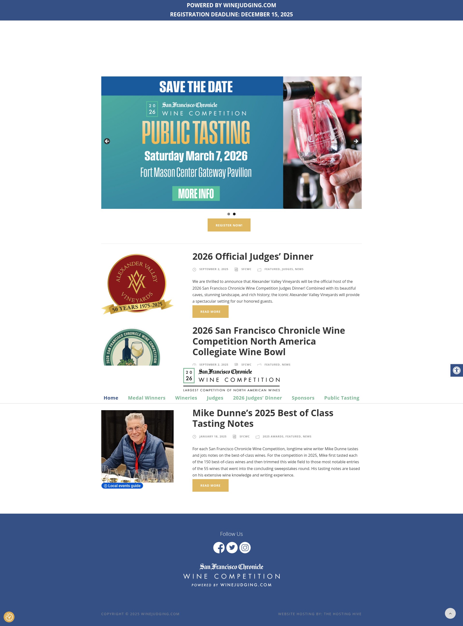Screenshot of winejudging.com