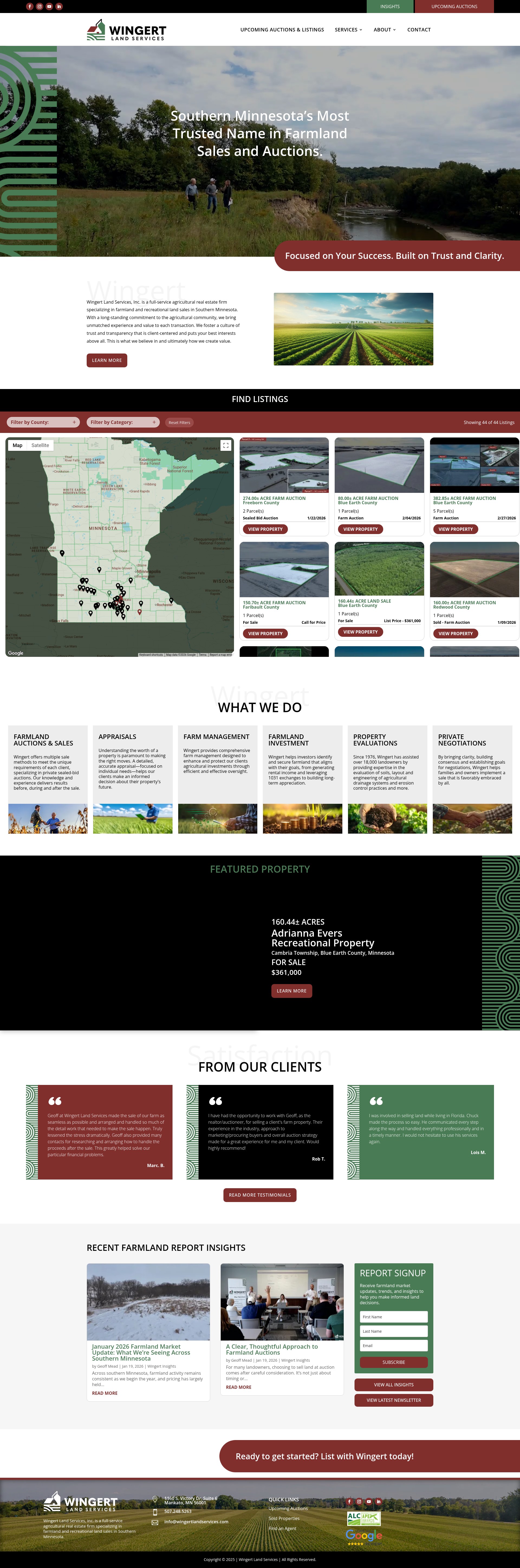 Screenshot of wingertlandservices.com
