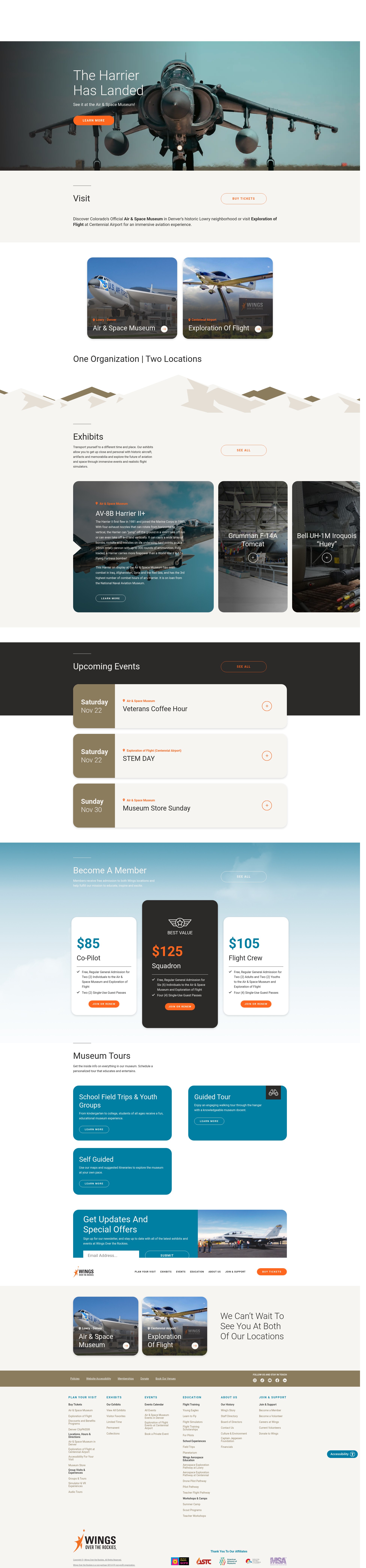 Screenshot of wingsmuseum.org