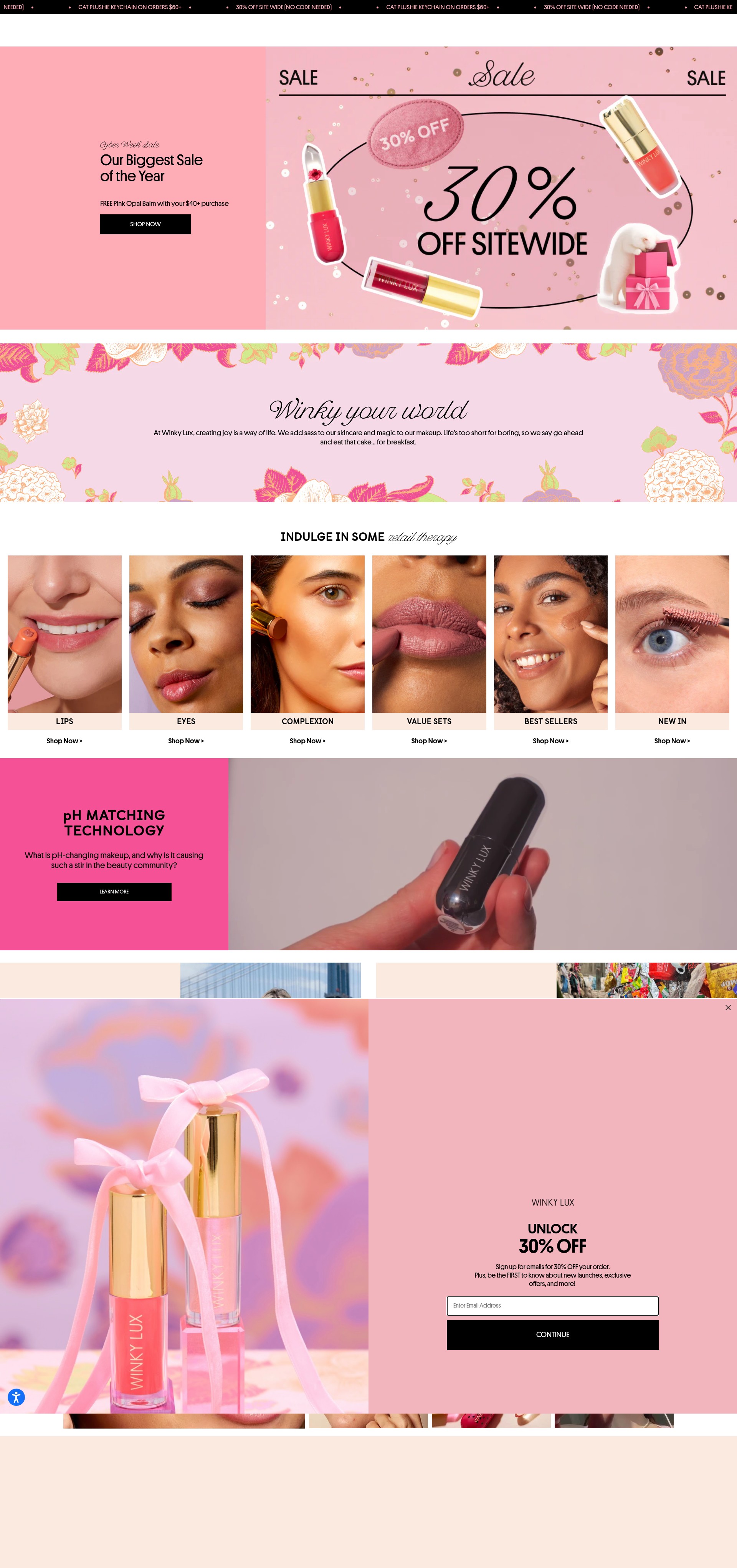 Screenshot of winkylux.com