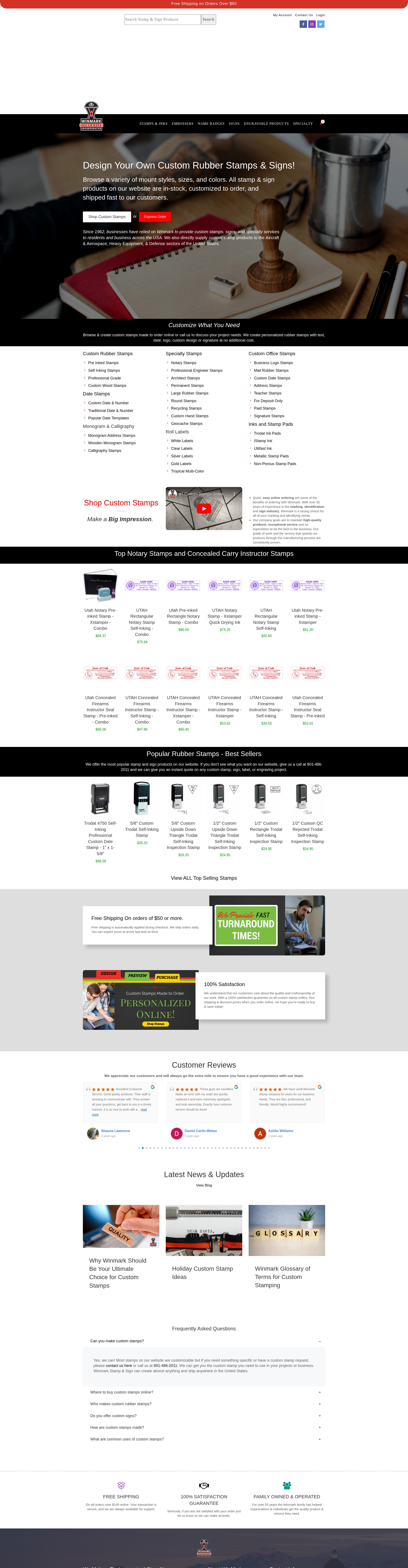Screenshot of winmarkstampandsign.com