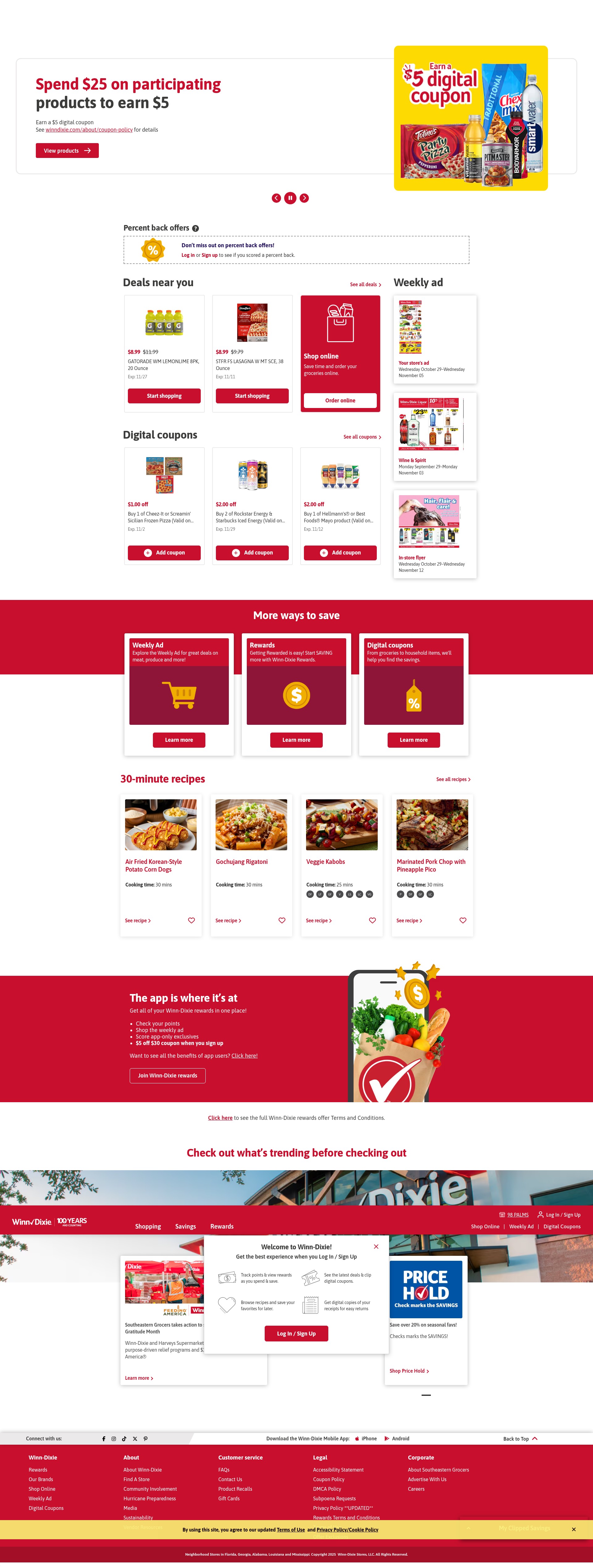 Screenshot of winndixie.com