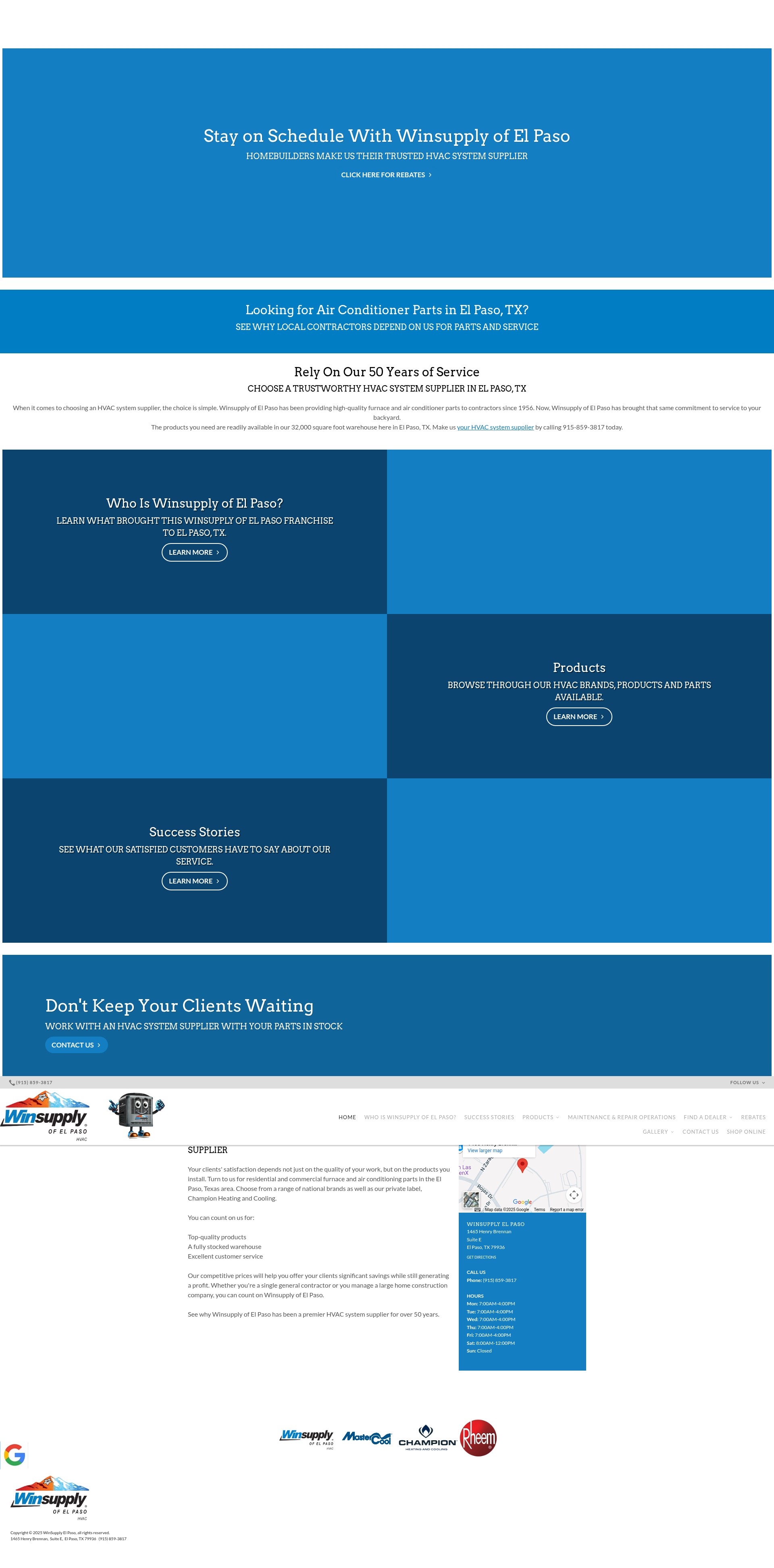 Screenshot of winsupplyelpaso.com