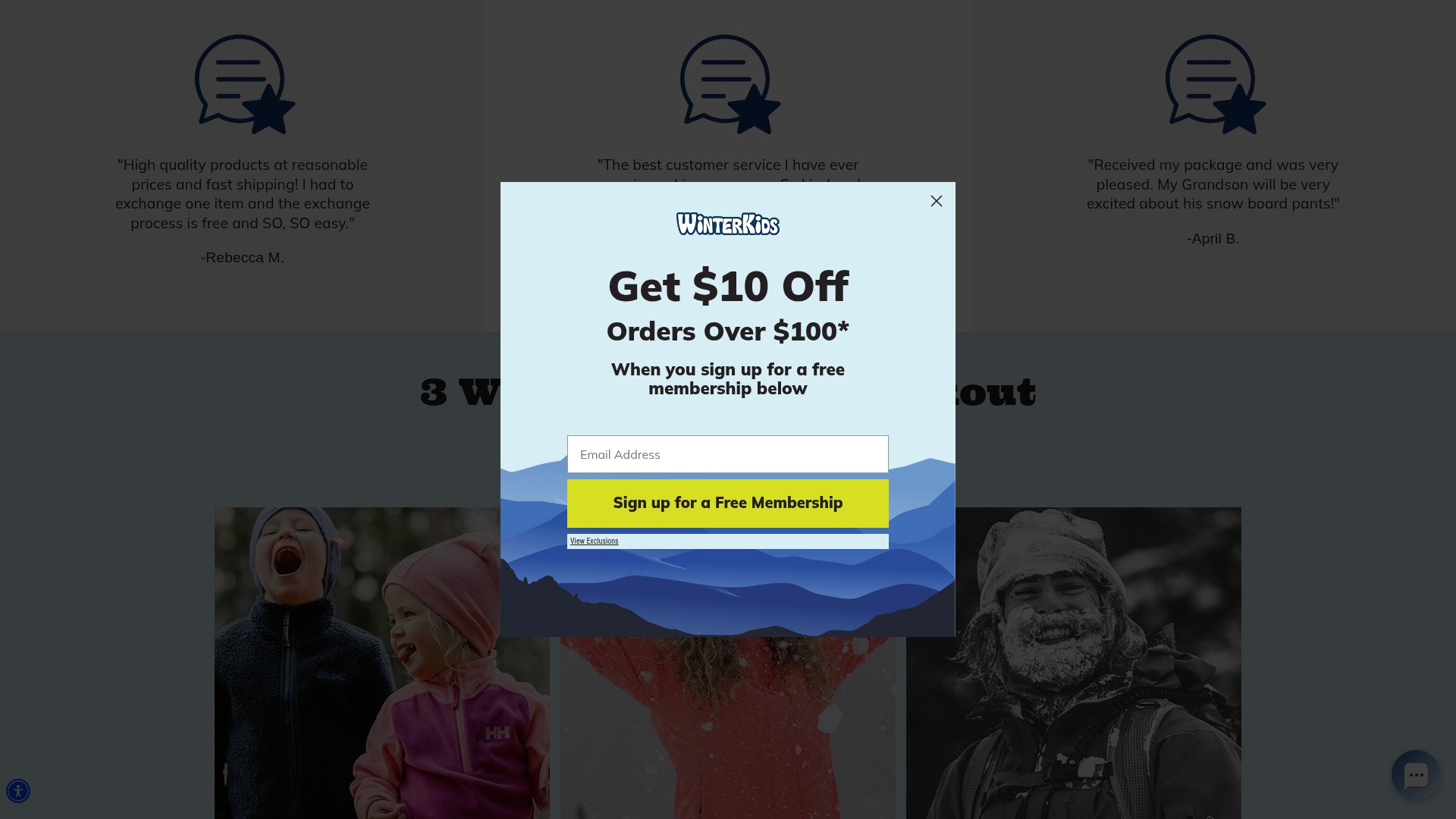 Screenshot of winterkids.com