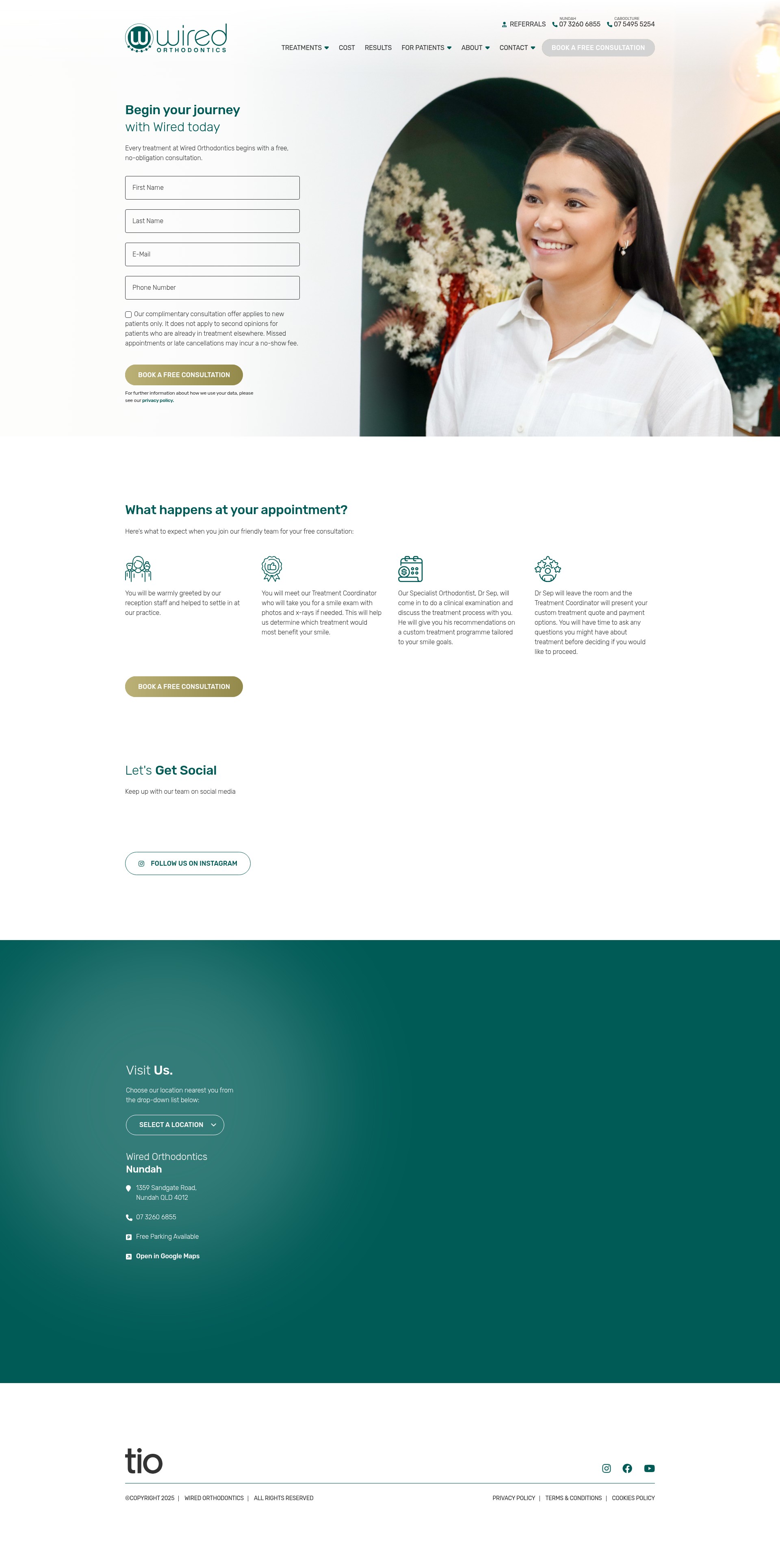 Screenshot of wiredorthodontics.com.au