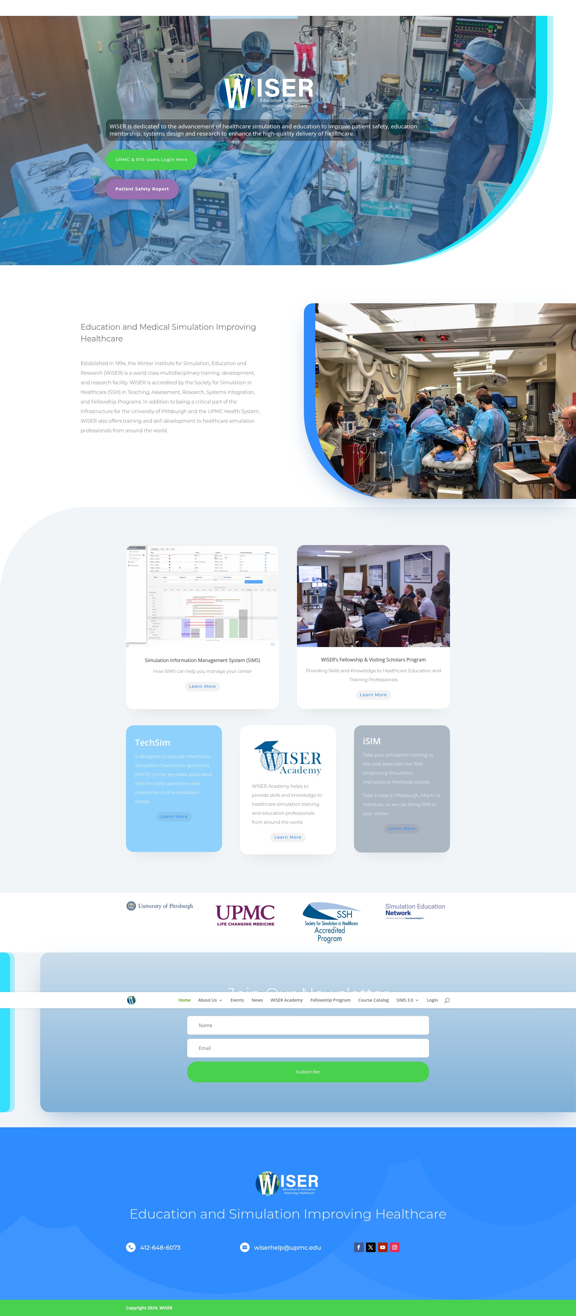 Screenshot of wiser.pitt.edu
