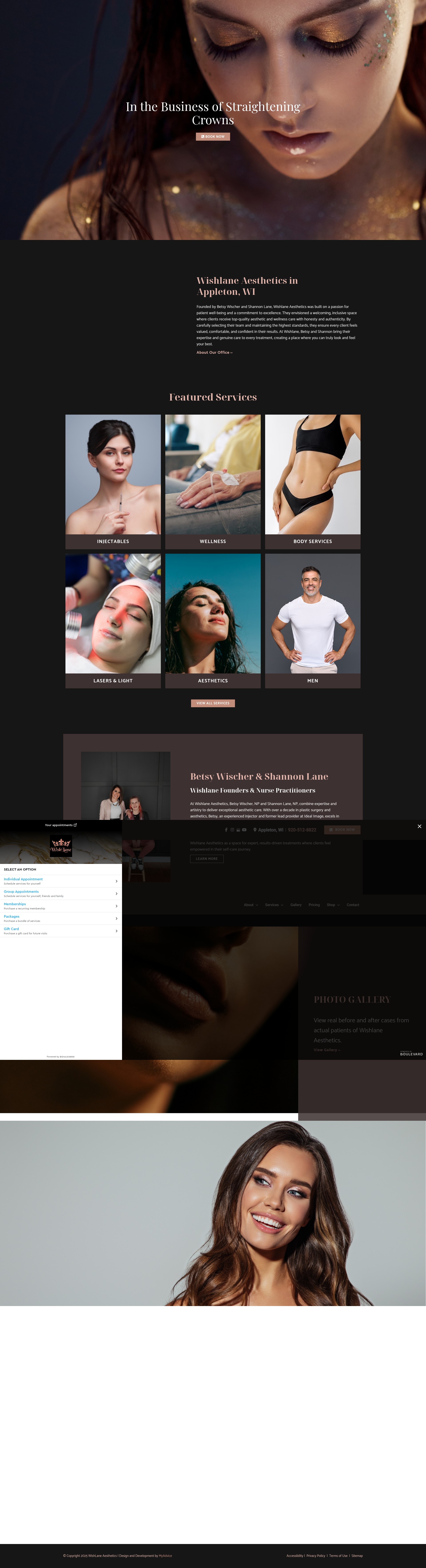 Screenshot of wishlaneaesthetics.com