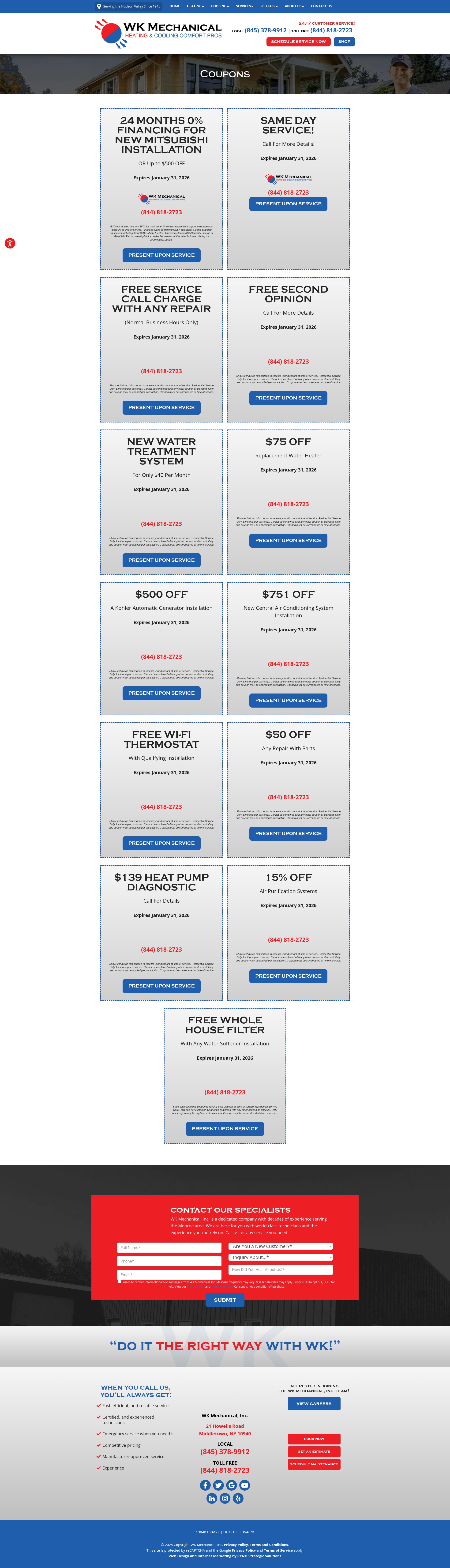 Screenshot of wkmechanical.com