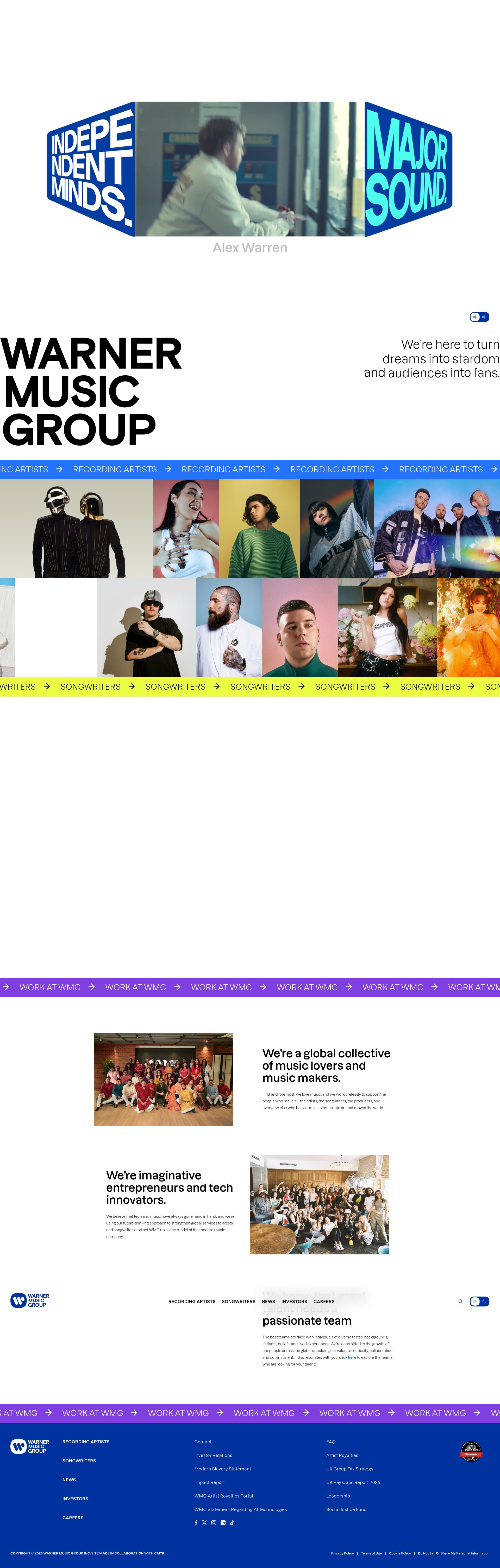 Screenshot of wmg.com