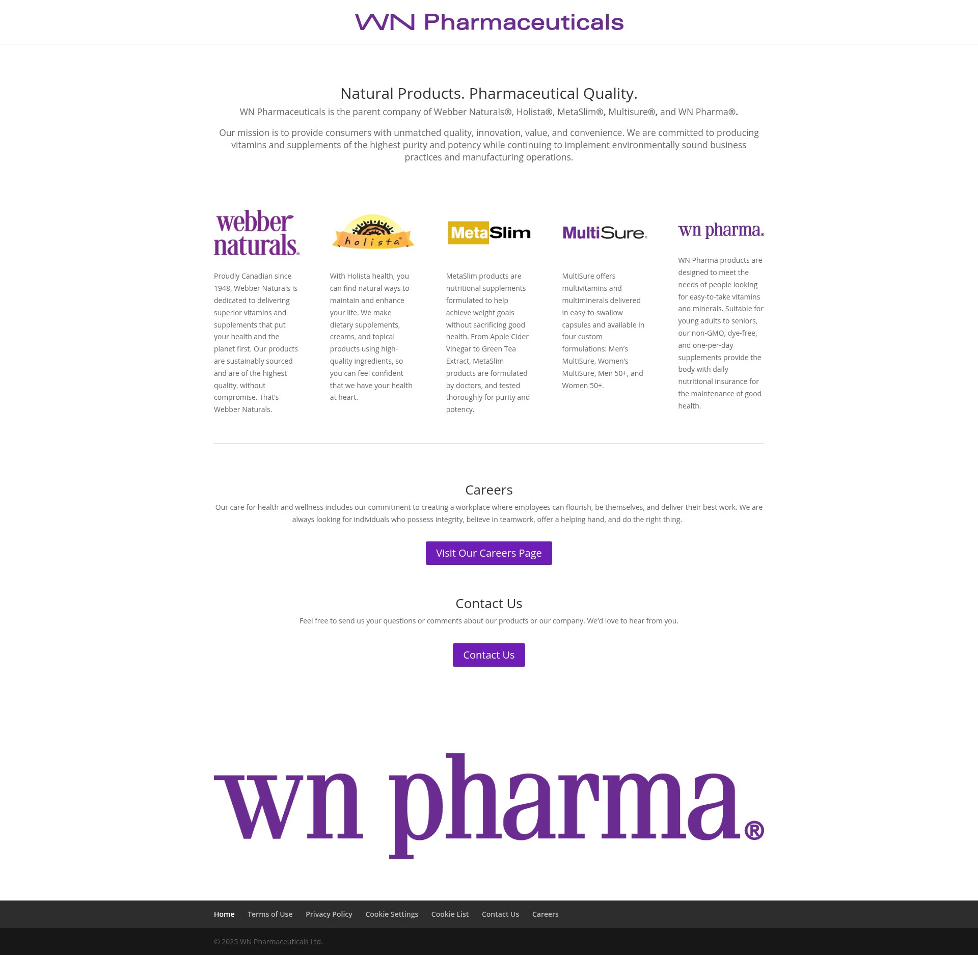 Screenshot of wnpharmaceuticals.com