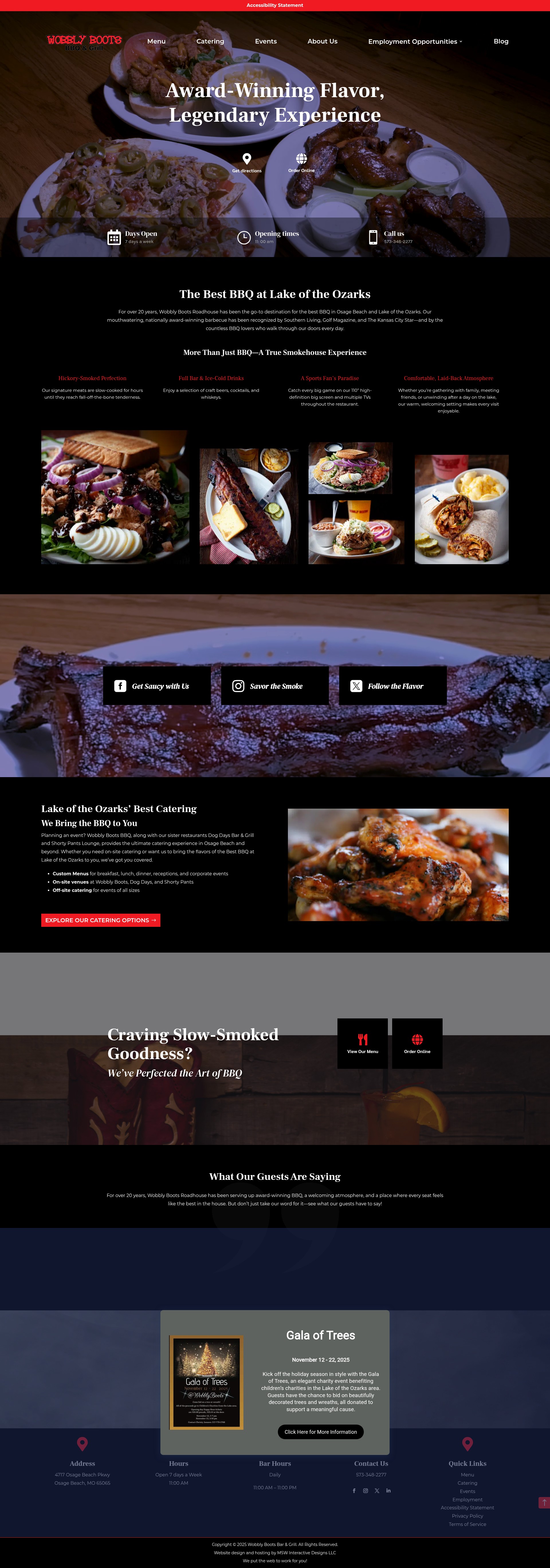 Screenshot of wobblybootsbbq.com