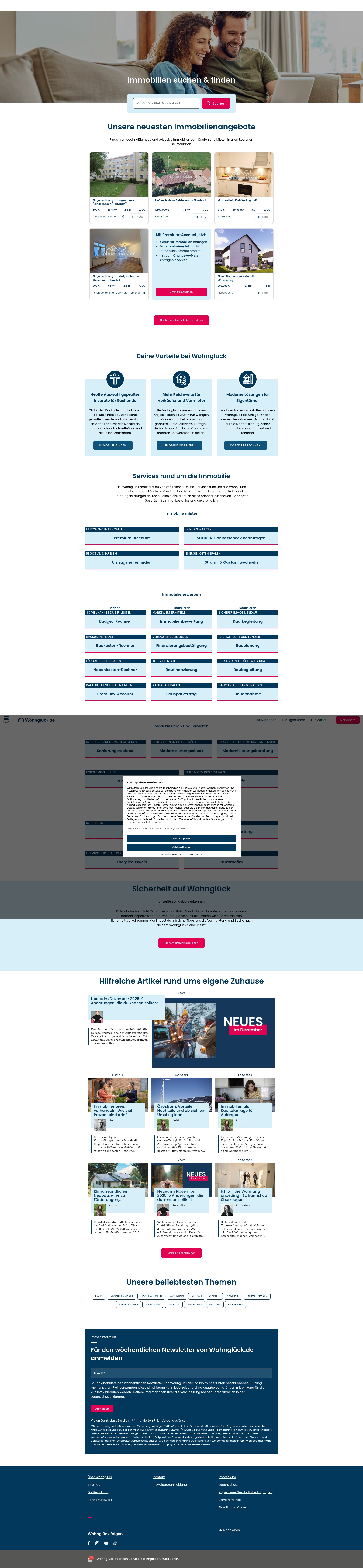Screenshot of wohnglueck.de