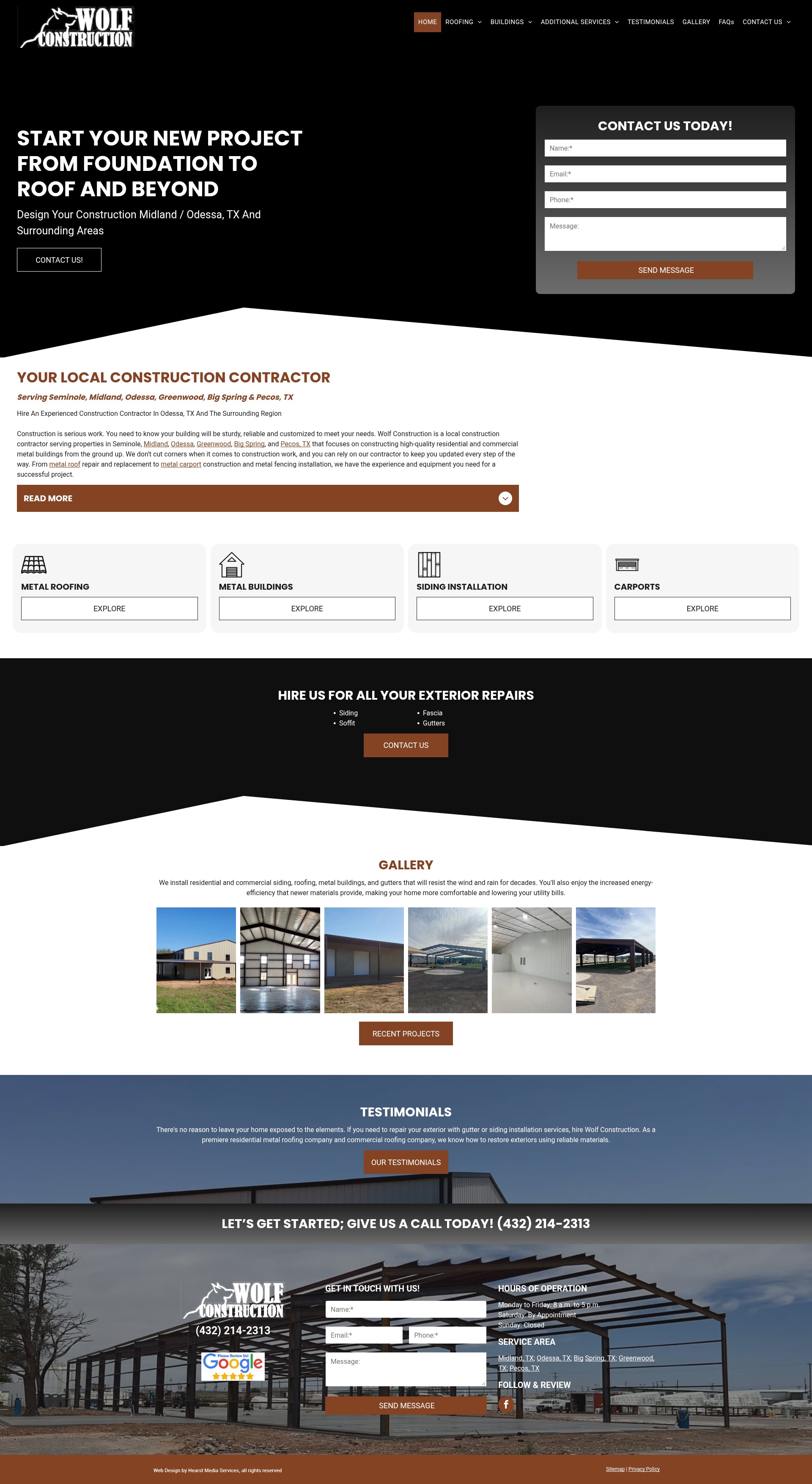 Screenshot of wolfconstruction.co