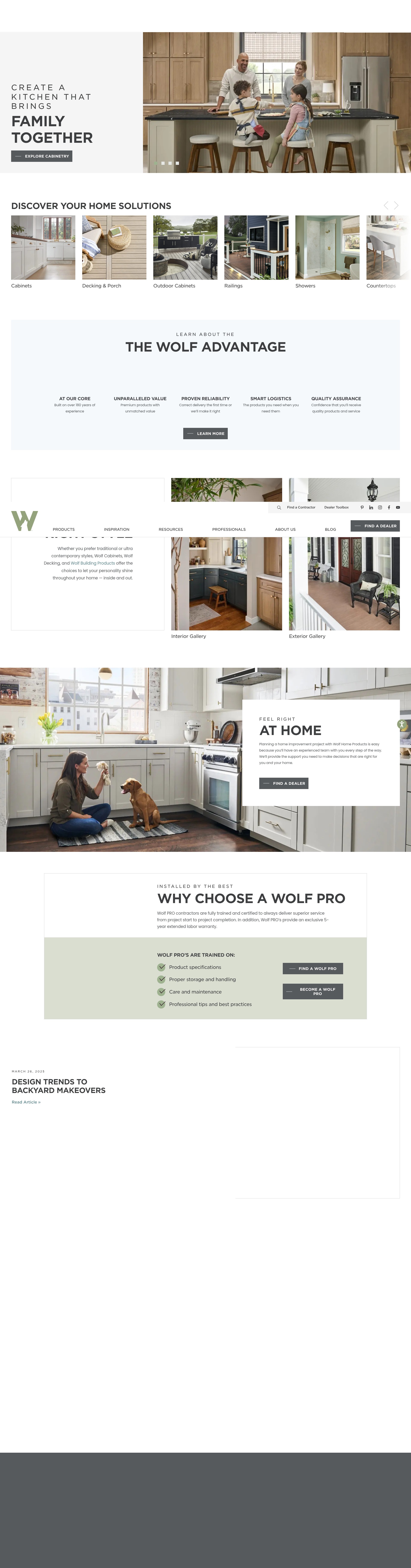 Screenshot of wolfhomeproducts.com
