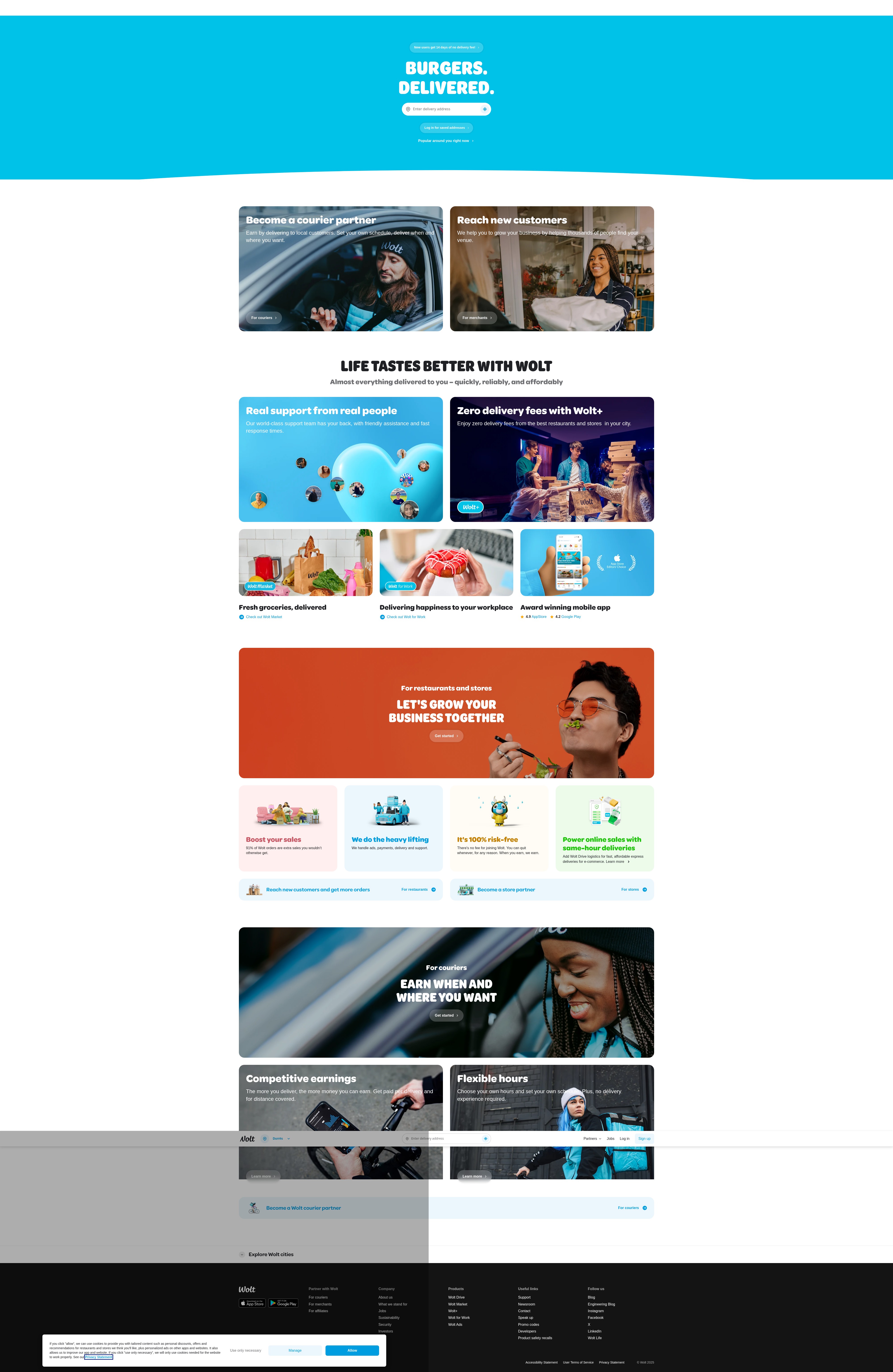 Screenshot of wolt.com