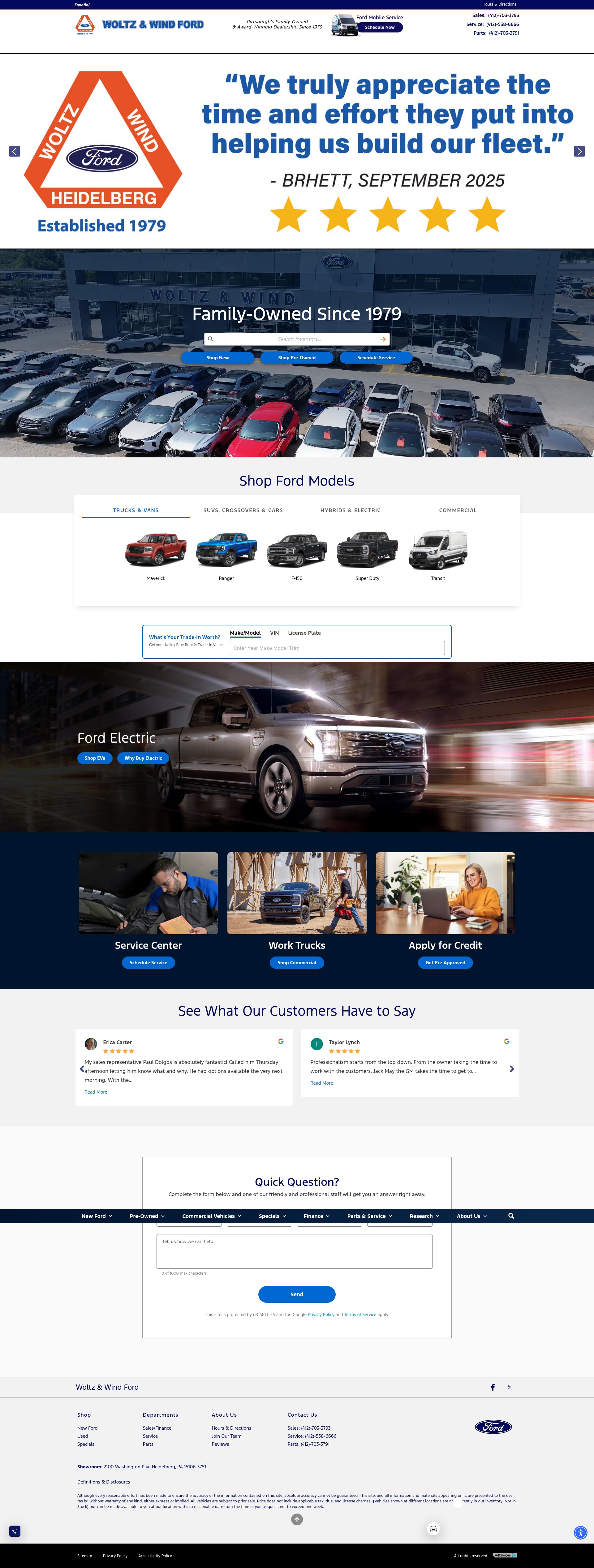 Screenshot of woltzwindford.com