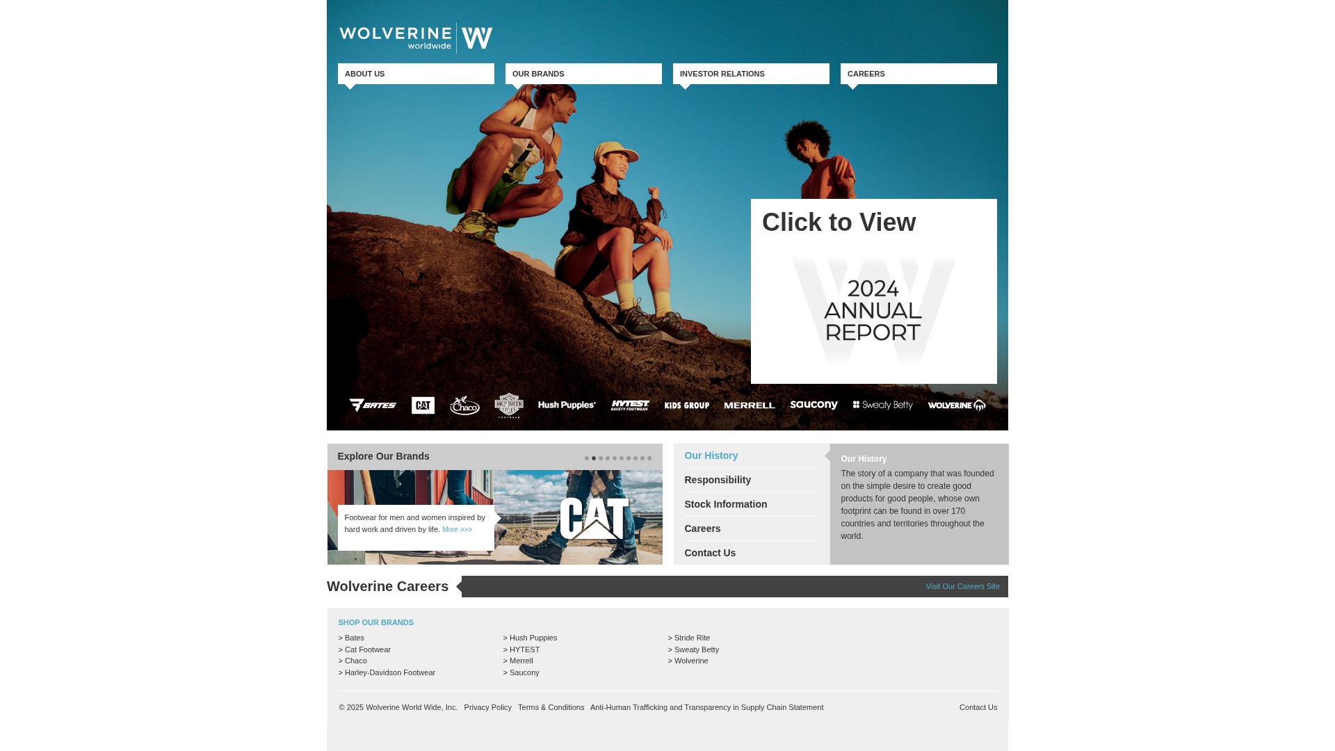 Screenshot of wolverineworldwide.com