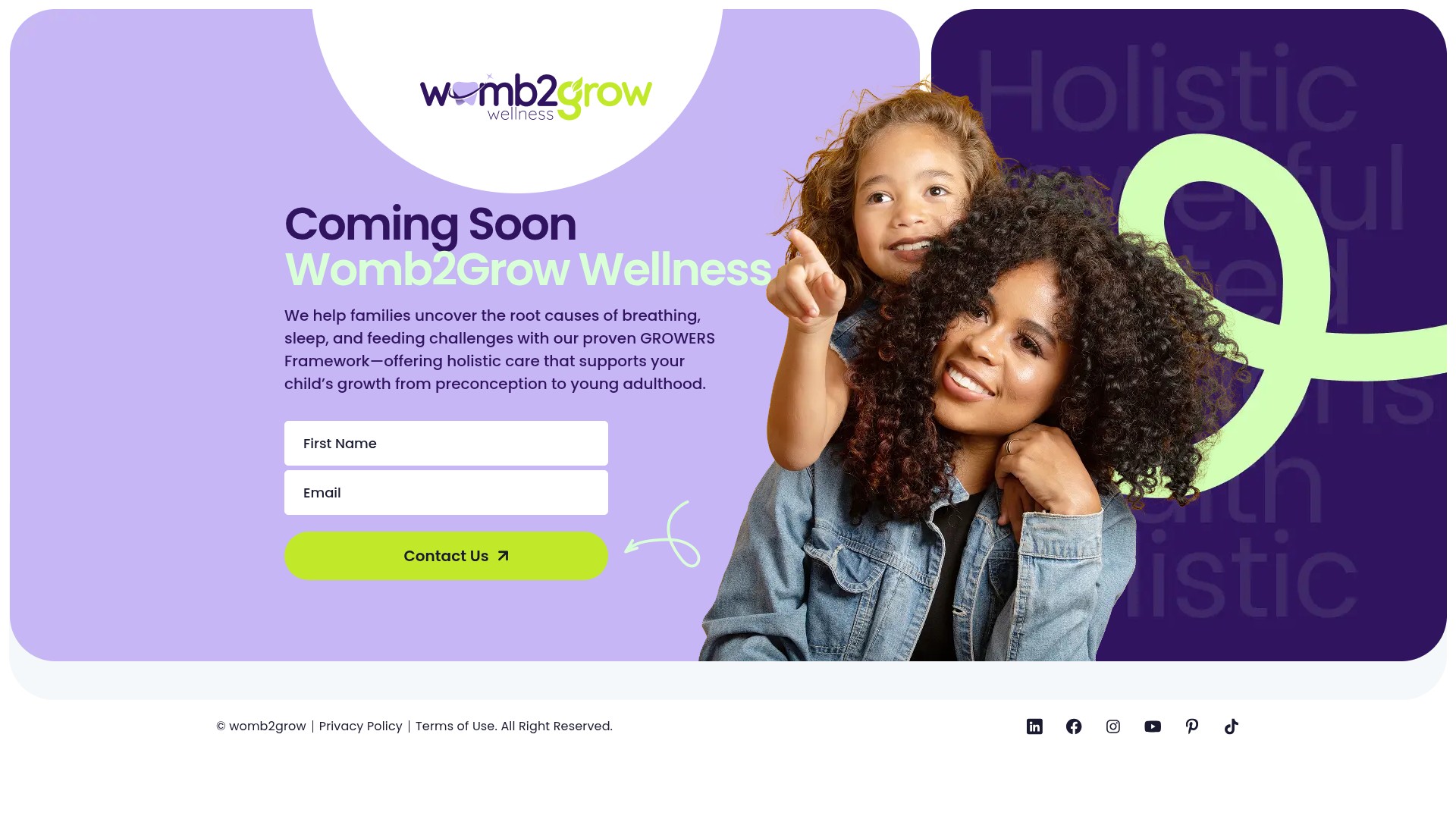 Screenshot of womb2grow.com