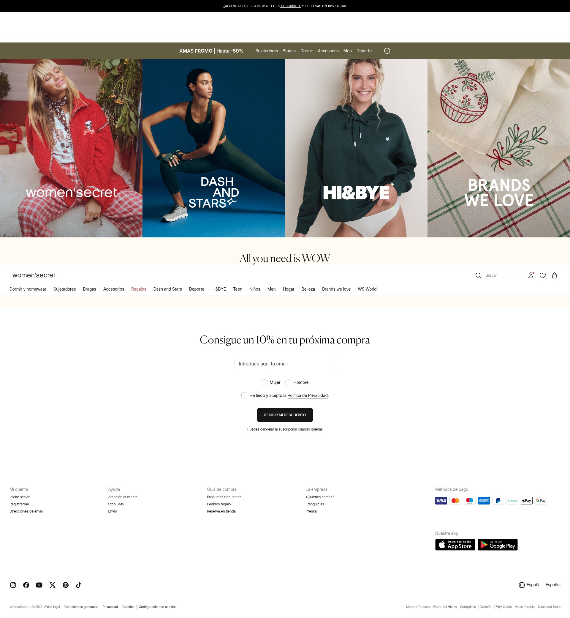 Screenshot of womensecret.com