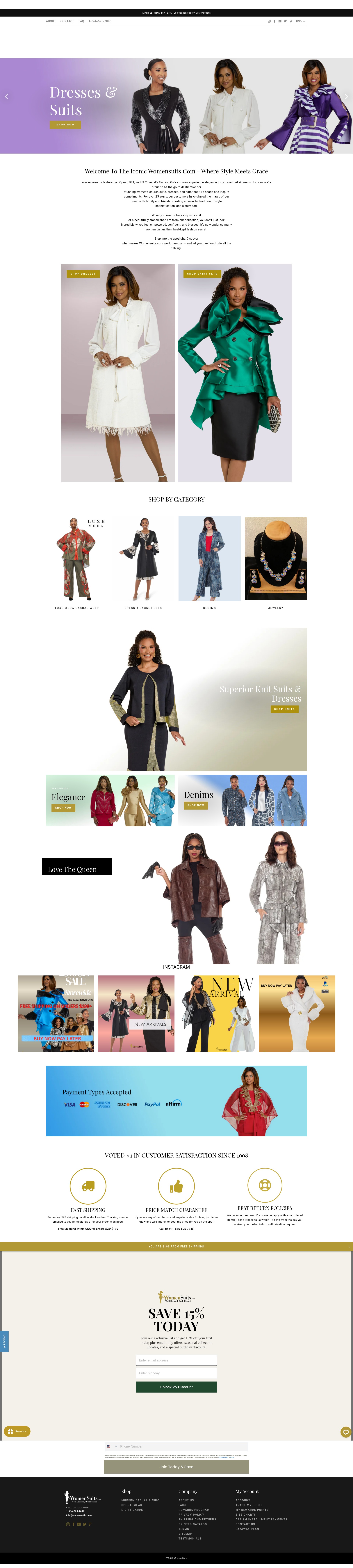 Screenshot of womensuits.com