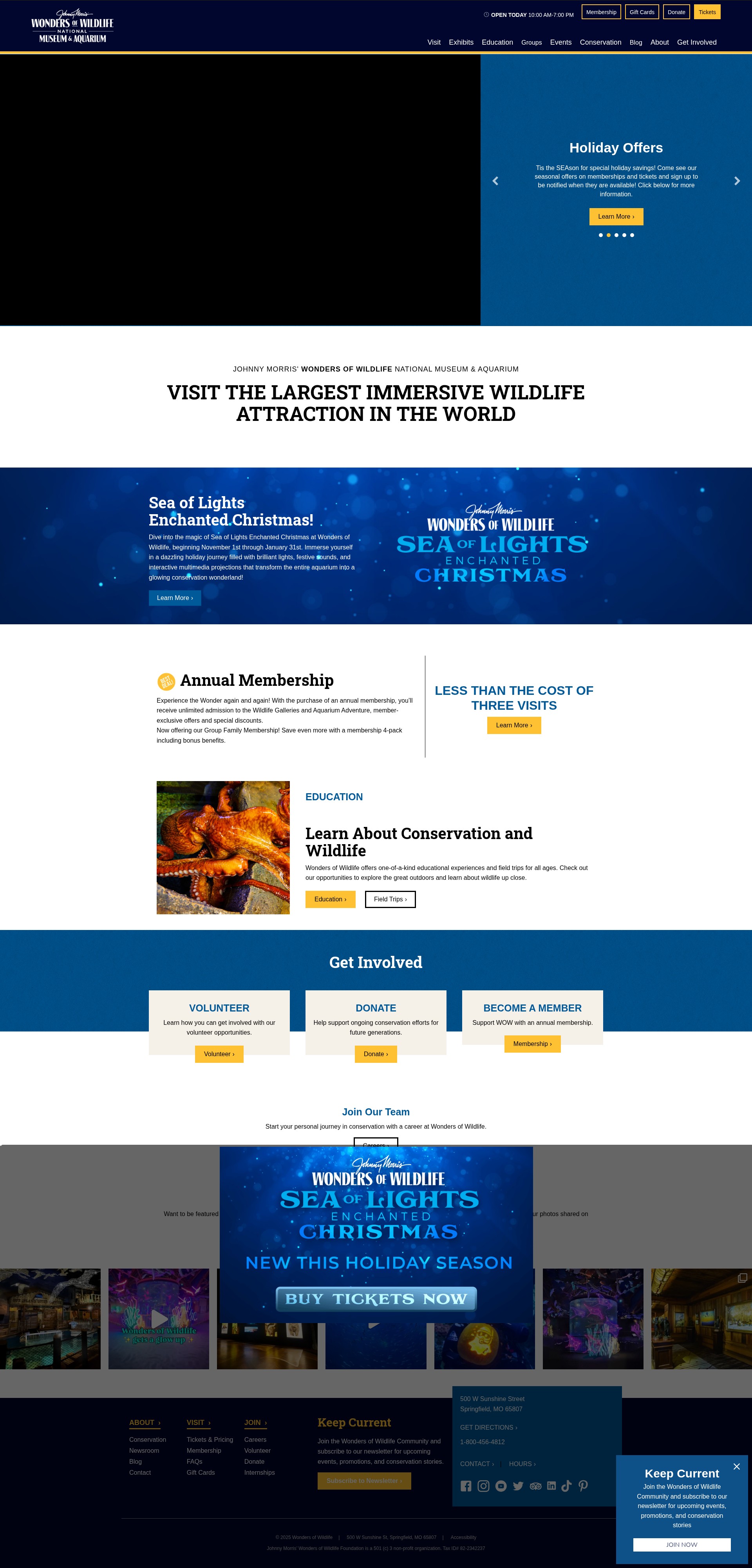 Screenshot of wondersofwildlife.org