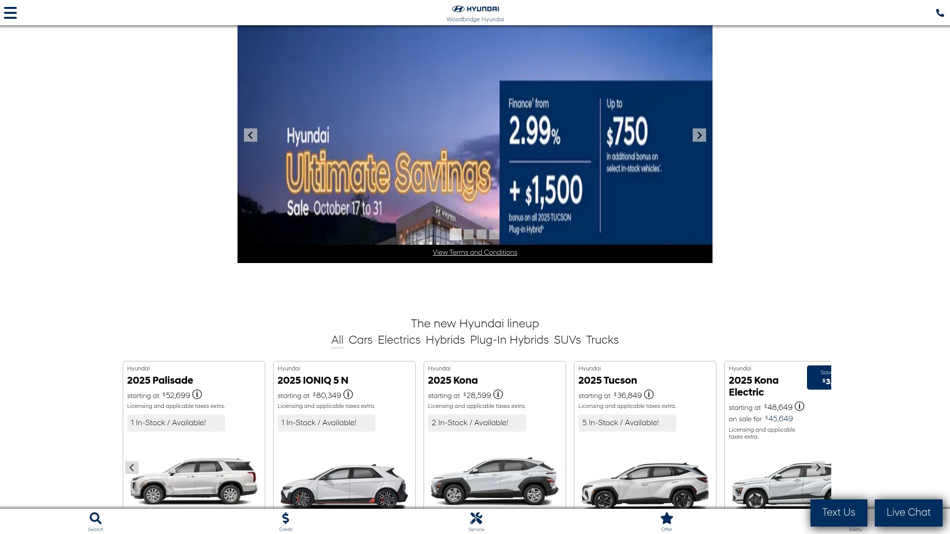 Screenshot of woodbridgehyundai.ca