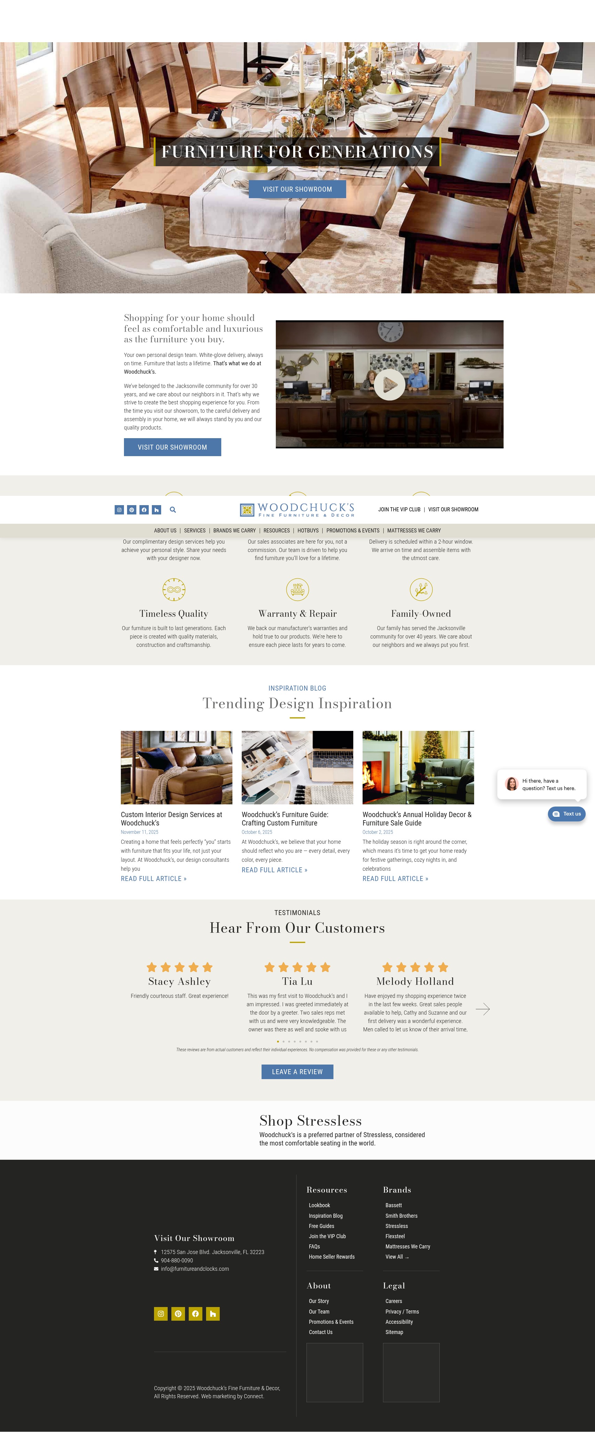 Screenshot of woodchucksfurniture.com