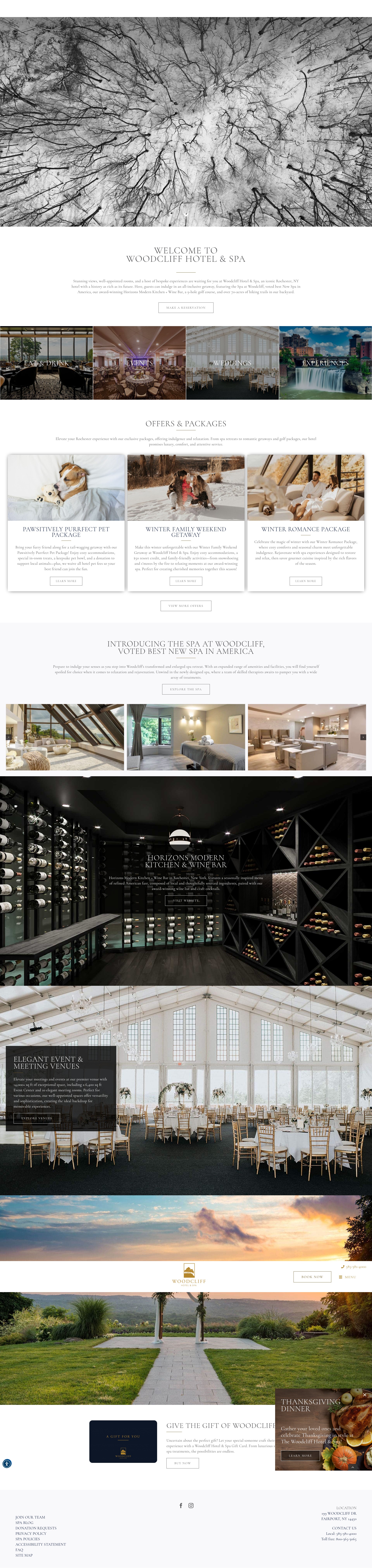 Screenshot of woodcliffhotelspa.com