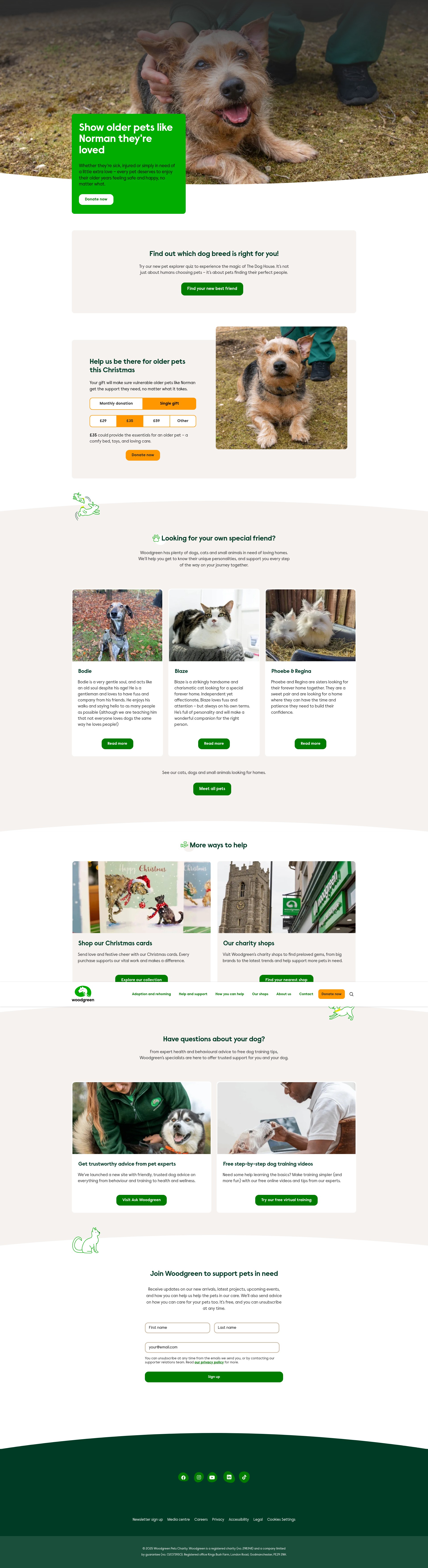 Screenshot of woodgreen.org.uk