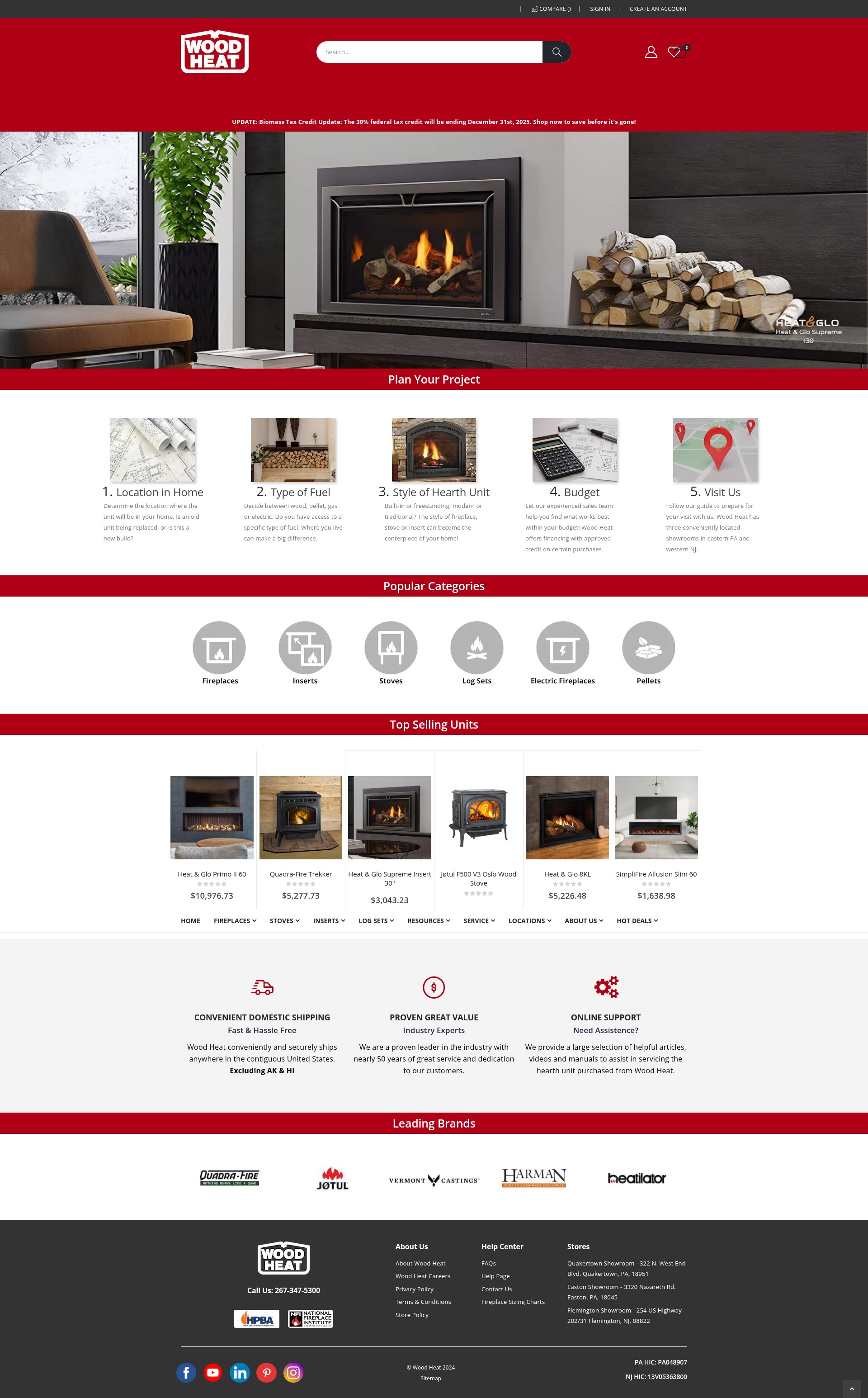 Screenshot of woodheat.com