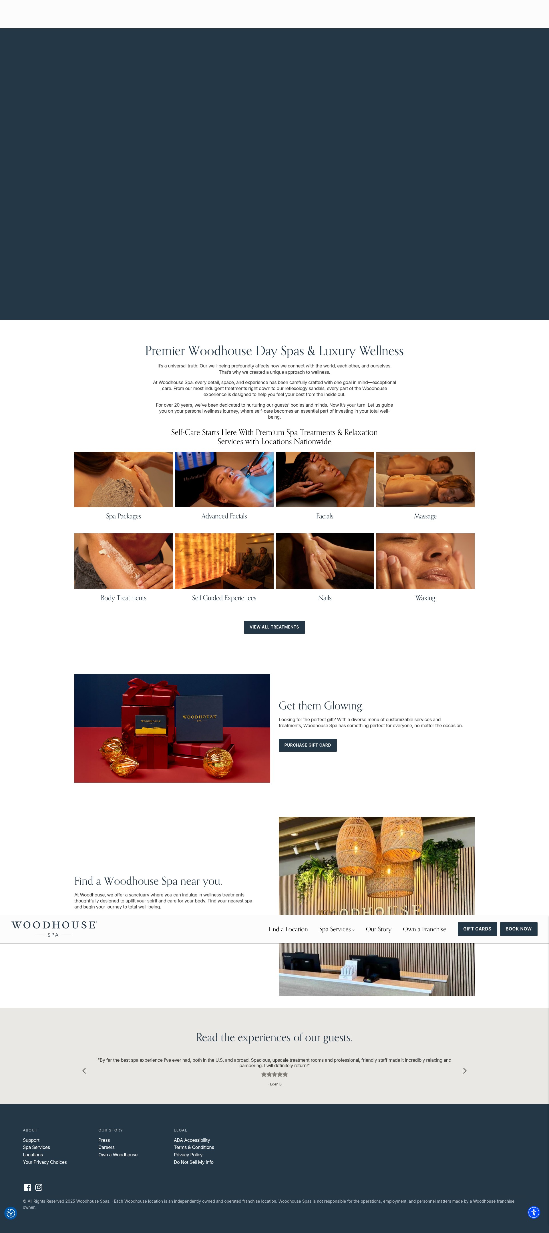 Screenshot of woodhousespas.com