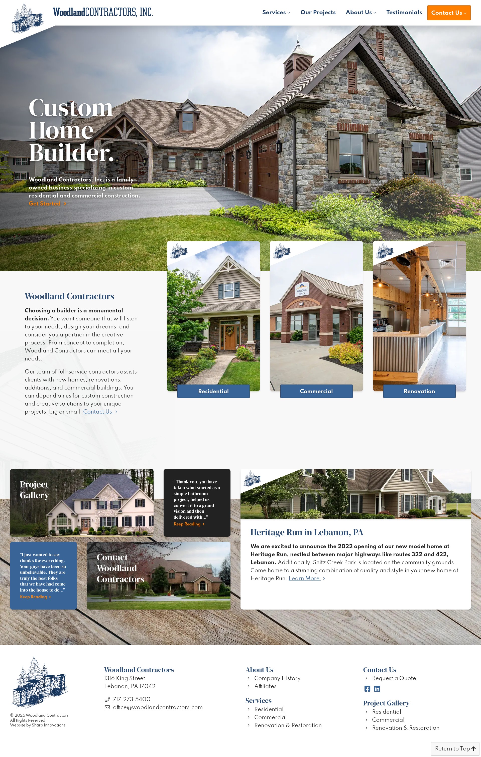 Screenshot of woodlandcontractors.com