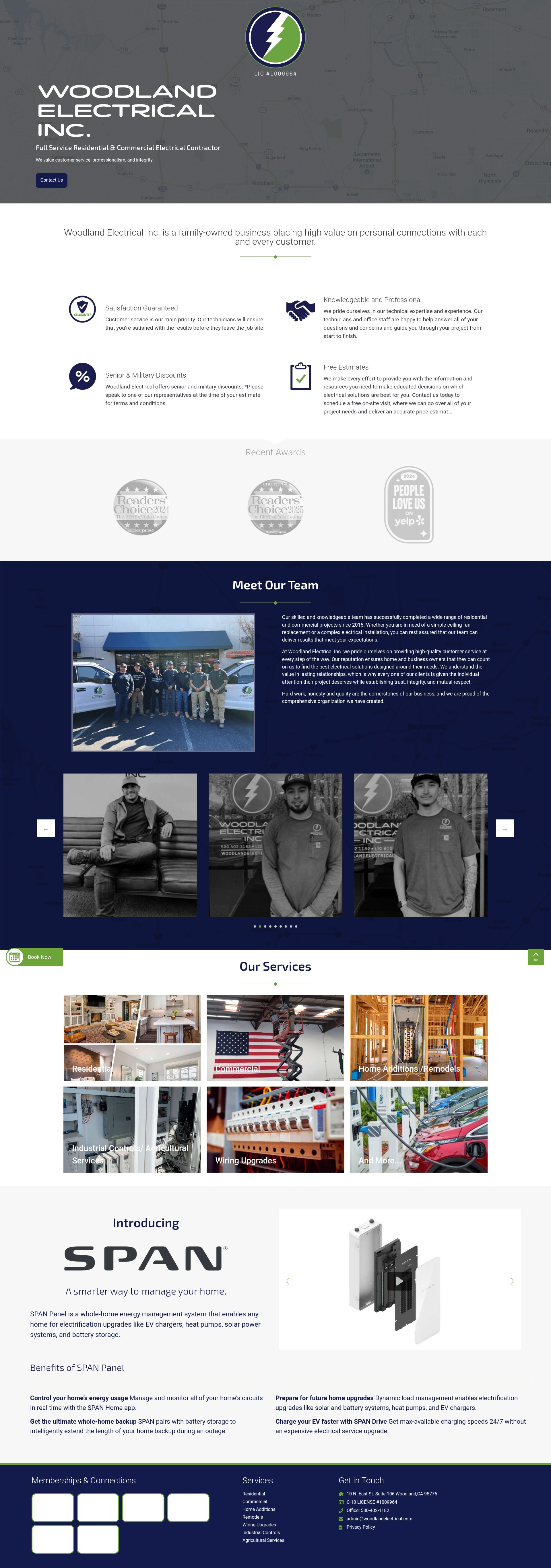 Screenshot of woodlandelectrical.com