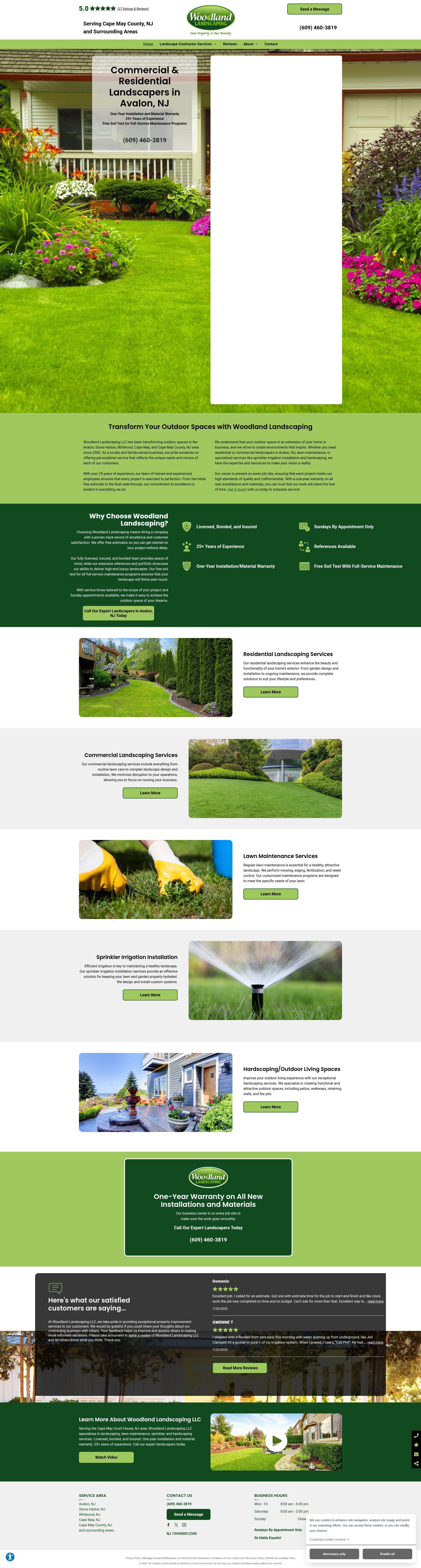 Screenshot of woodlandlandscapingllc.com