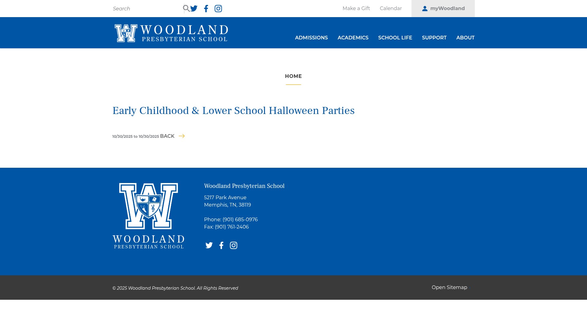Screenshot of woodlandschool.org