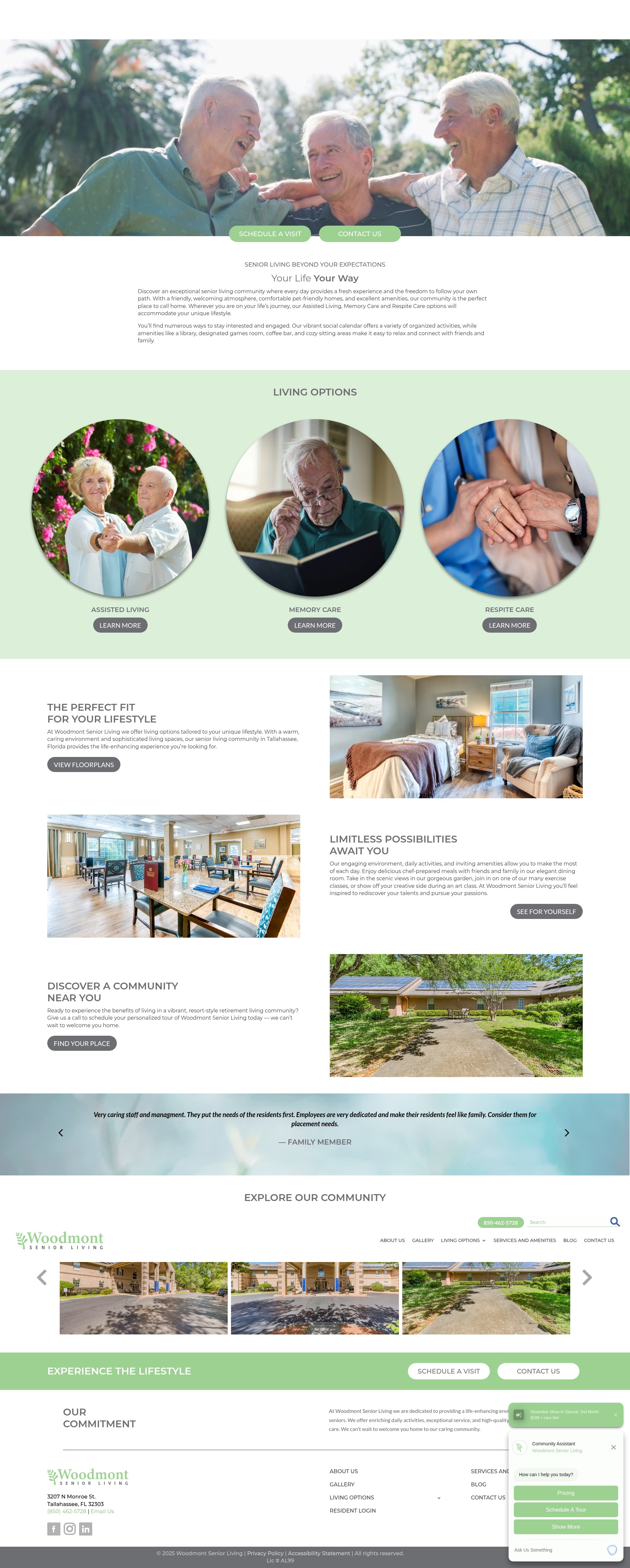 Screenshot of woodmontseniorliving.com