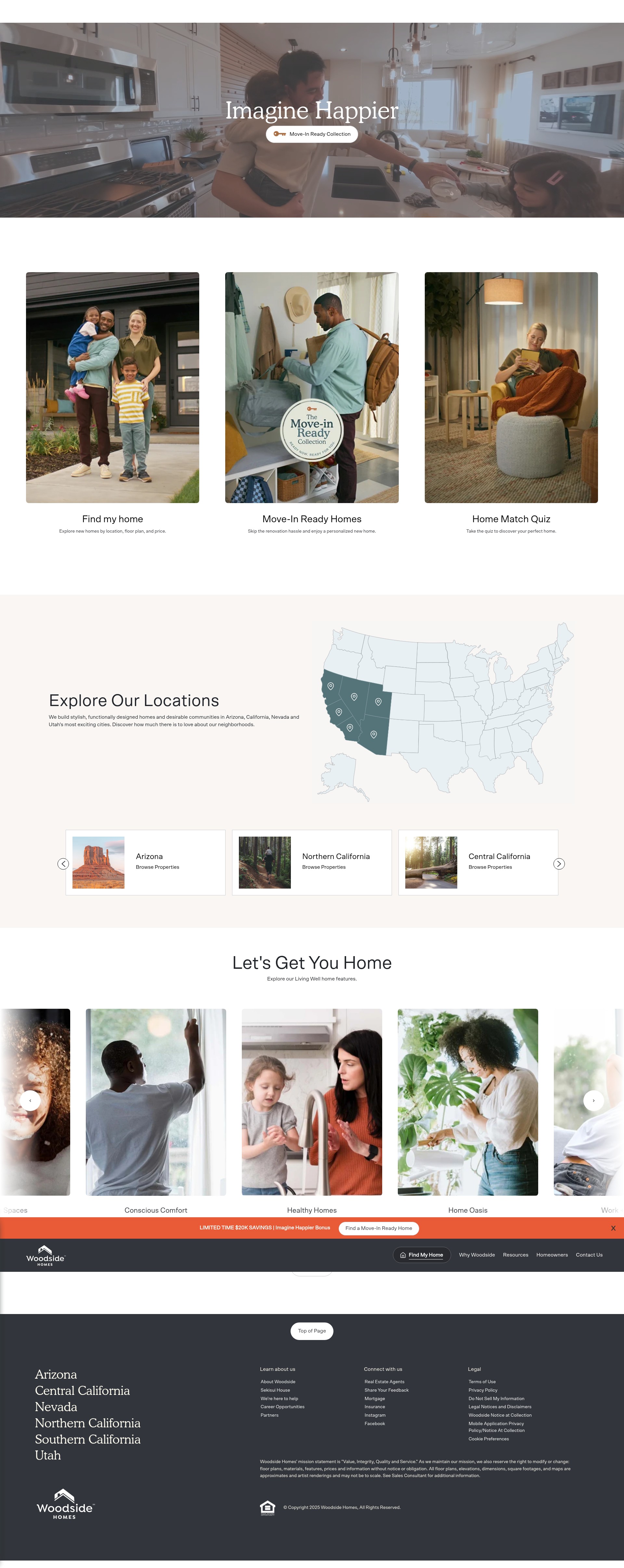 Screenshot of woodsidehomes.com