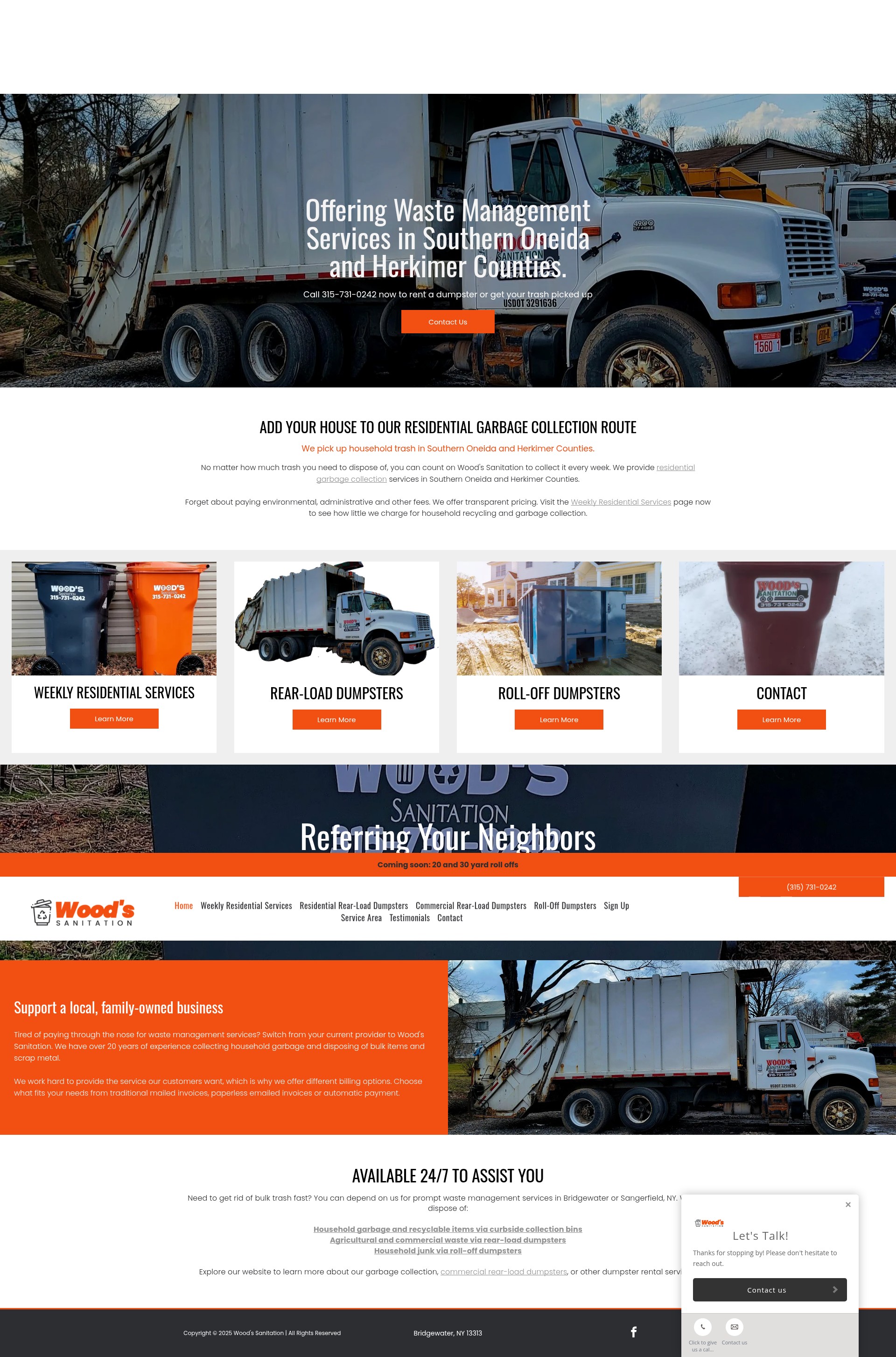 Screenshot of woodssanitation.com