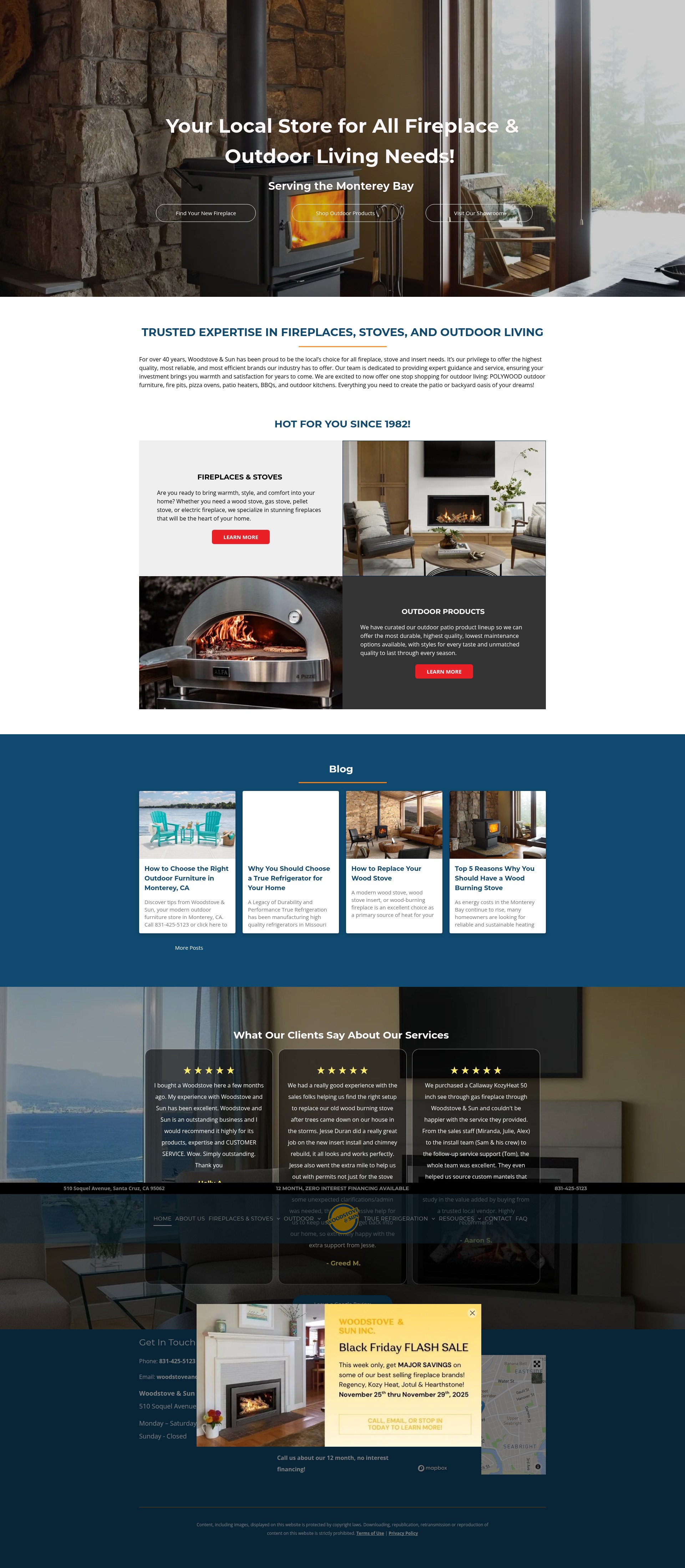 Screenshot of woodstoveandsun.com